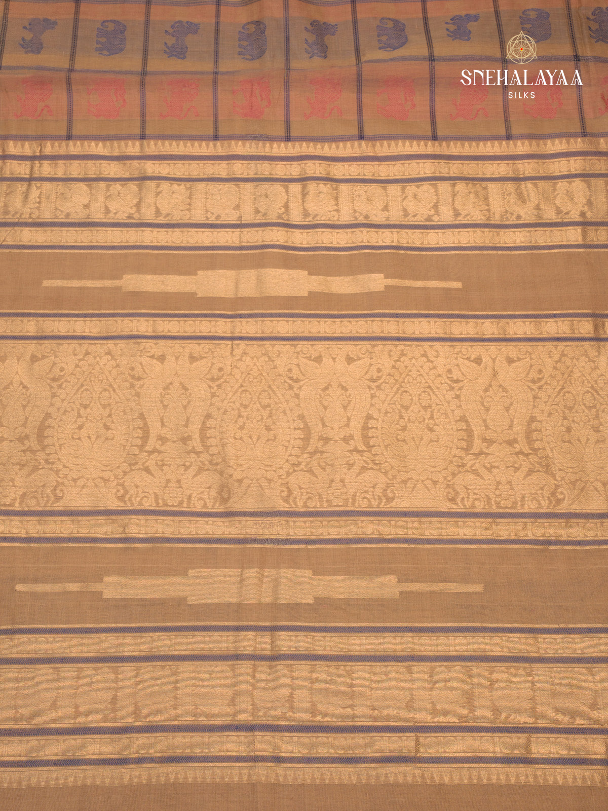 Light Brown Kanchi Cotton Saree