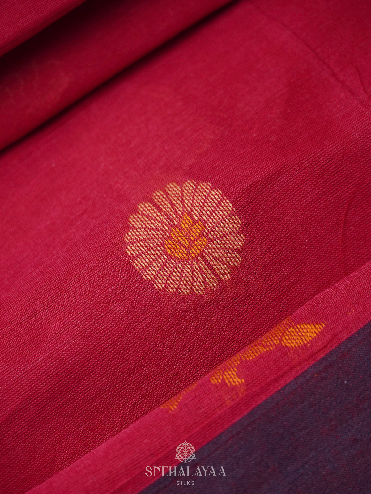 Pink Handloom Cotton Saree