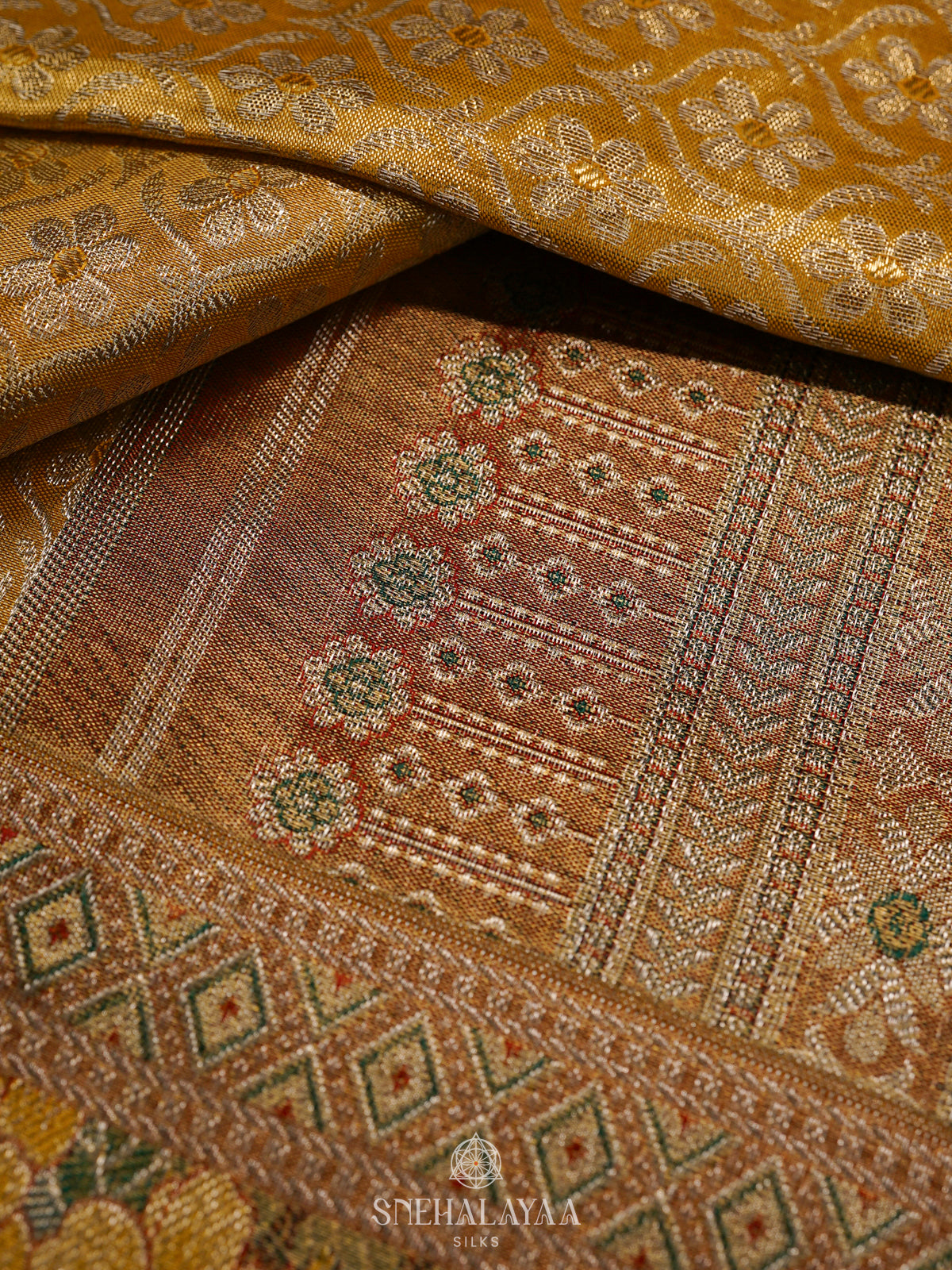 Yellow Kanjivaram Silk Saree