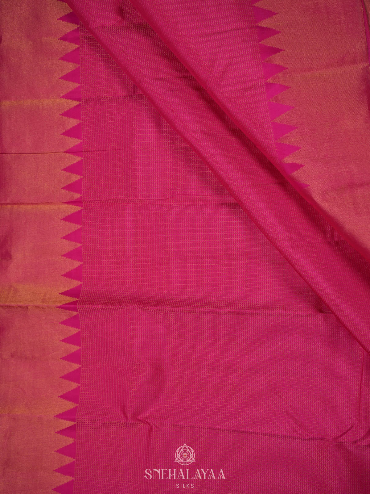 Pink Kanjivaram silk saree