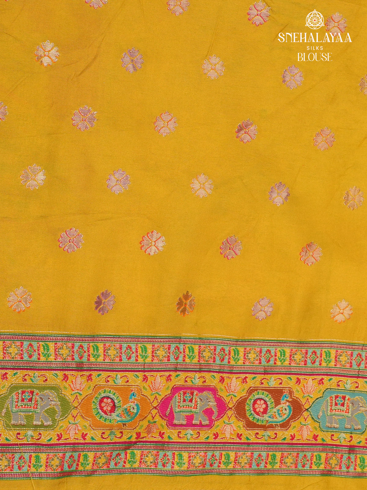Yellow Banaras Silk Saree