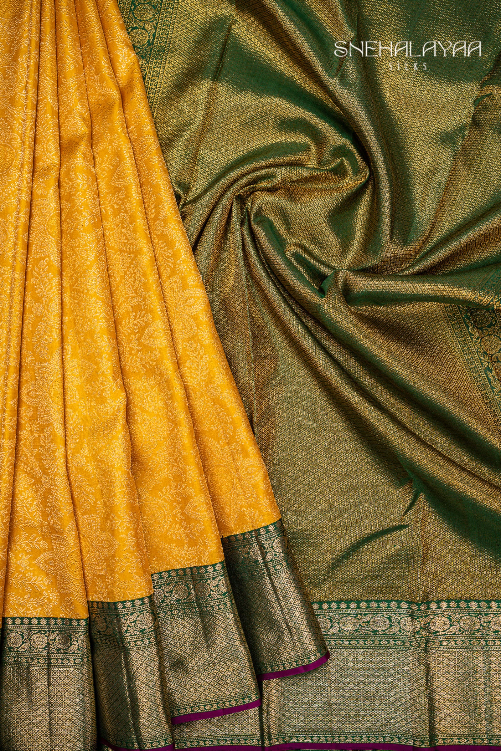 Yellow Kancheevaram Silk Saree -SPS15554