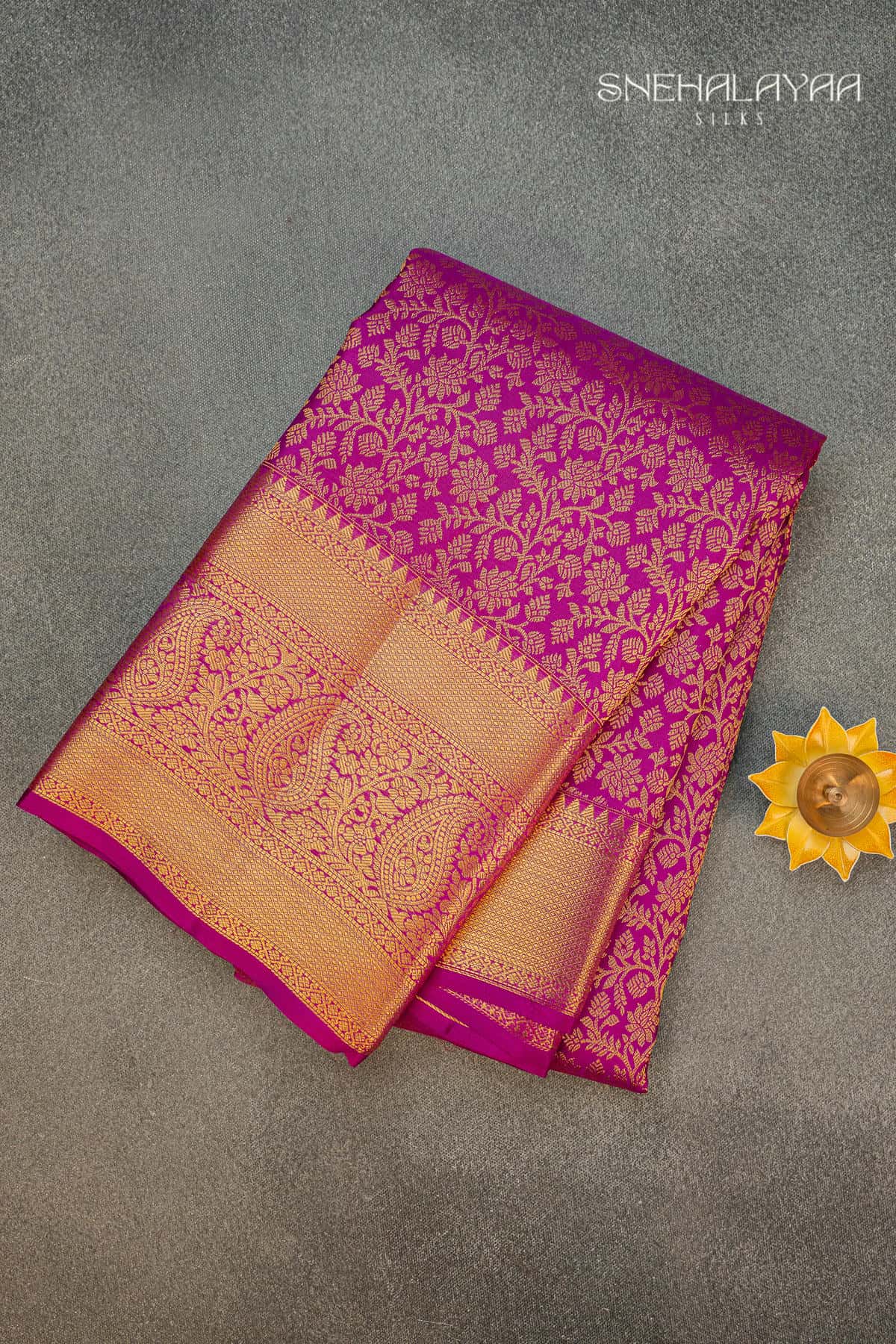 Purple Kancheevaram Silk Saree