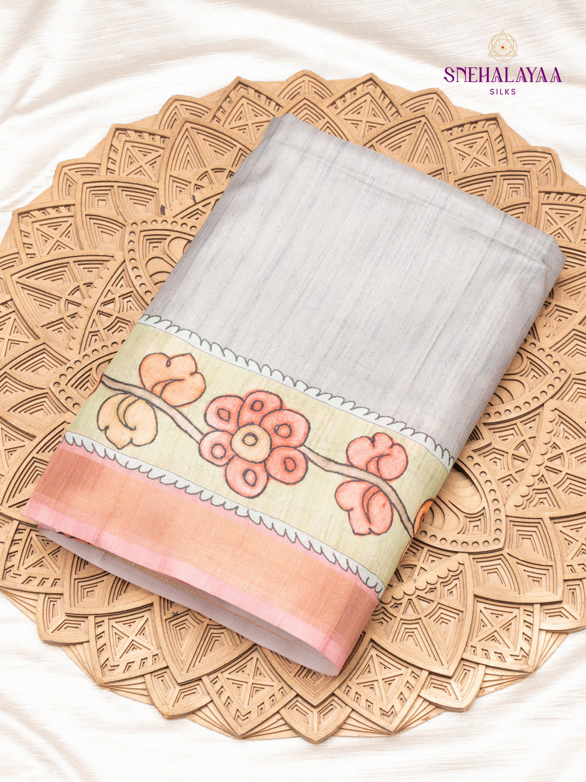 Light Grey Matka Saree