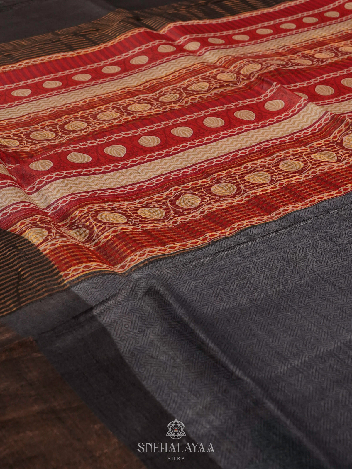 Blue Tussar Saree