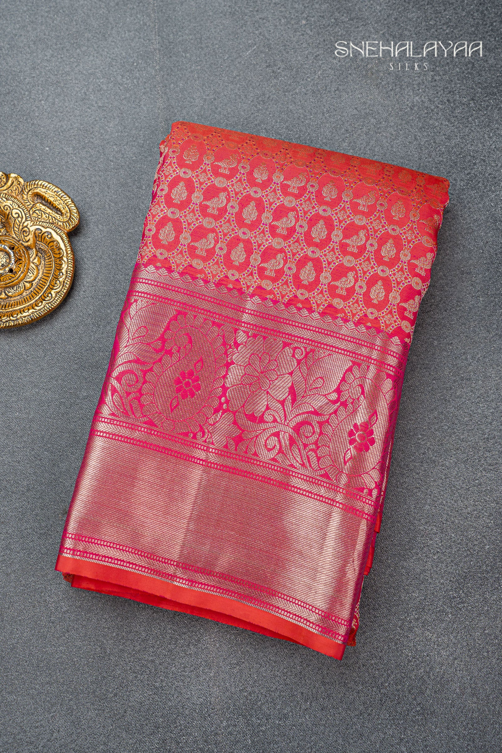 Hot Pink Kancheevaram Silk Saree