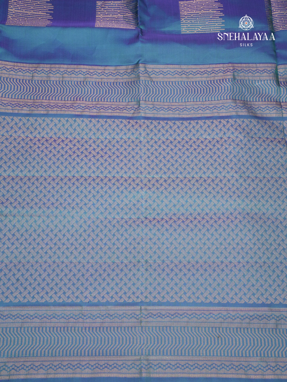Peacock Blue Kanjivaram Silk Saree