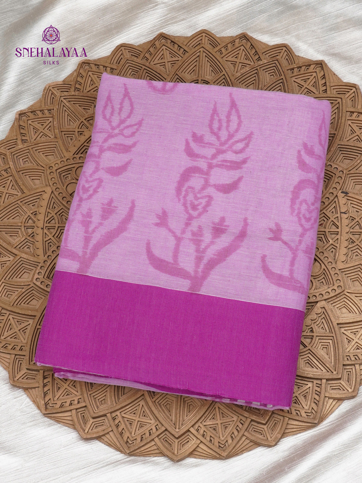 Purple Sambalpuri Cotton Saree