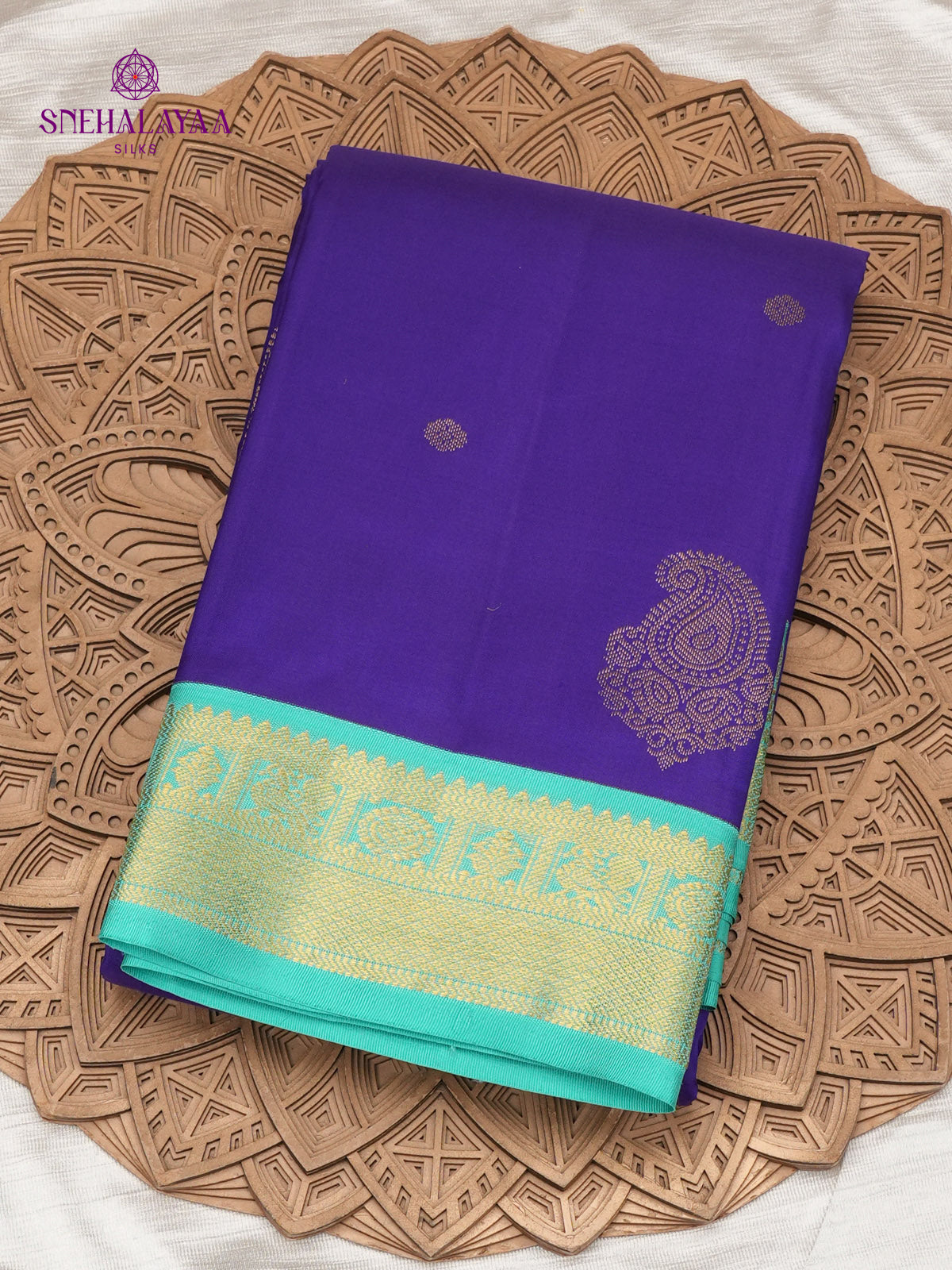 Violet Kanjivaram Silk Saree
