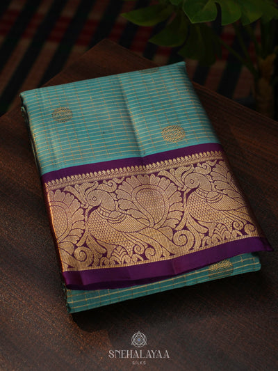 Blue Kanjivaram Silk Saree