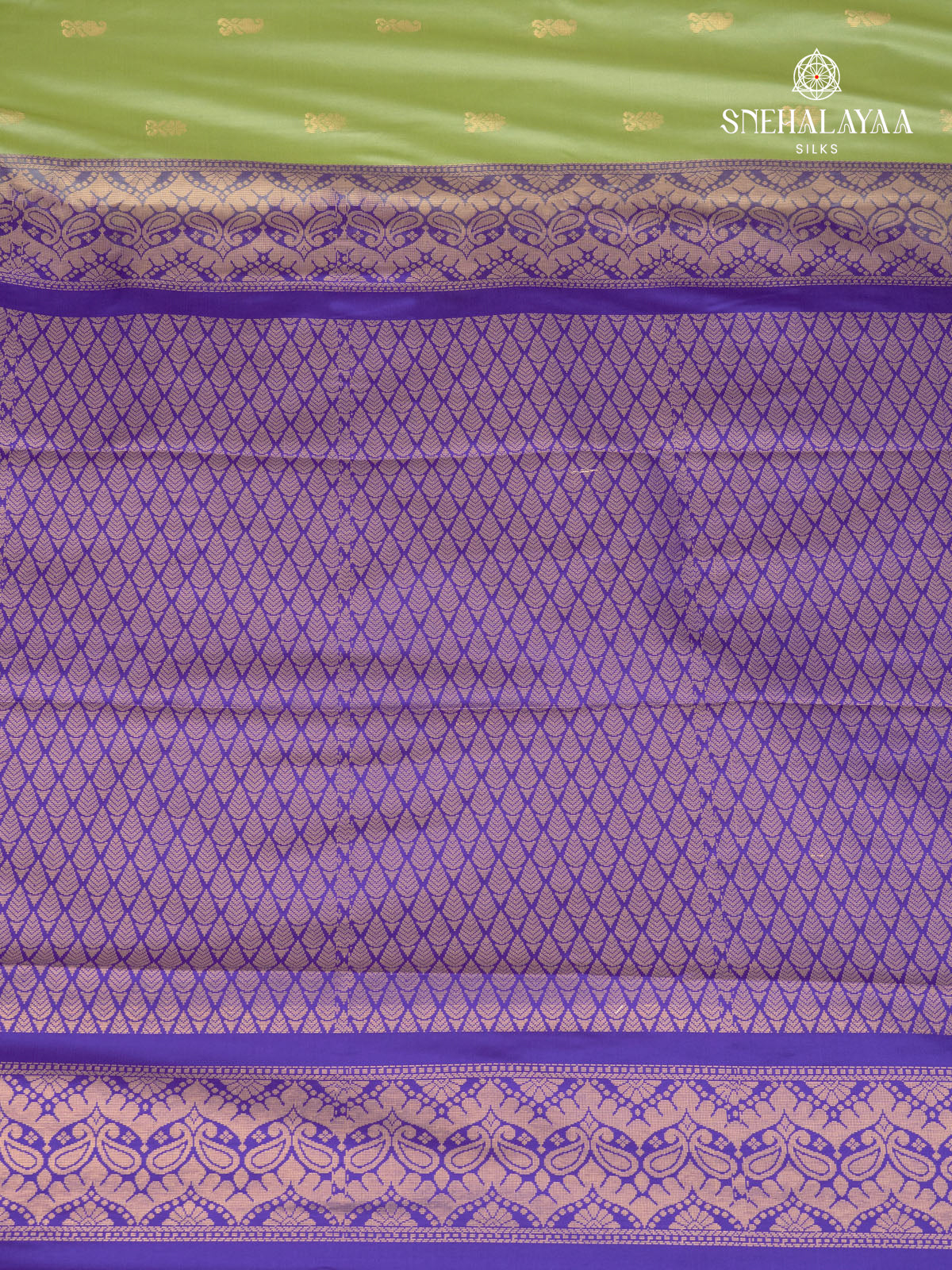 Lime Green Gadwal Silk Saree