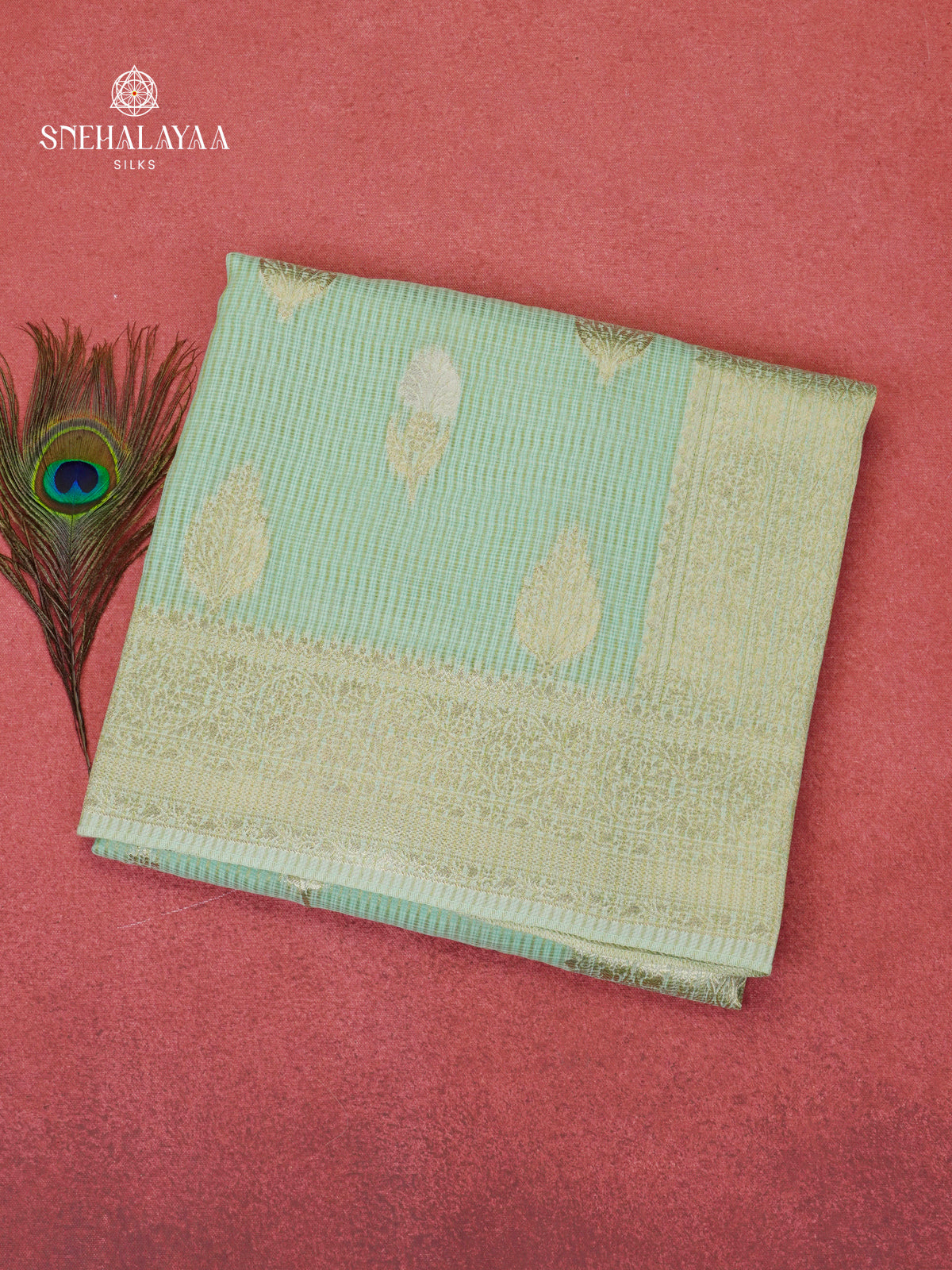 Pastel Green Banaras Kota Saree