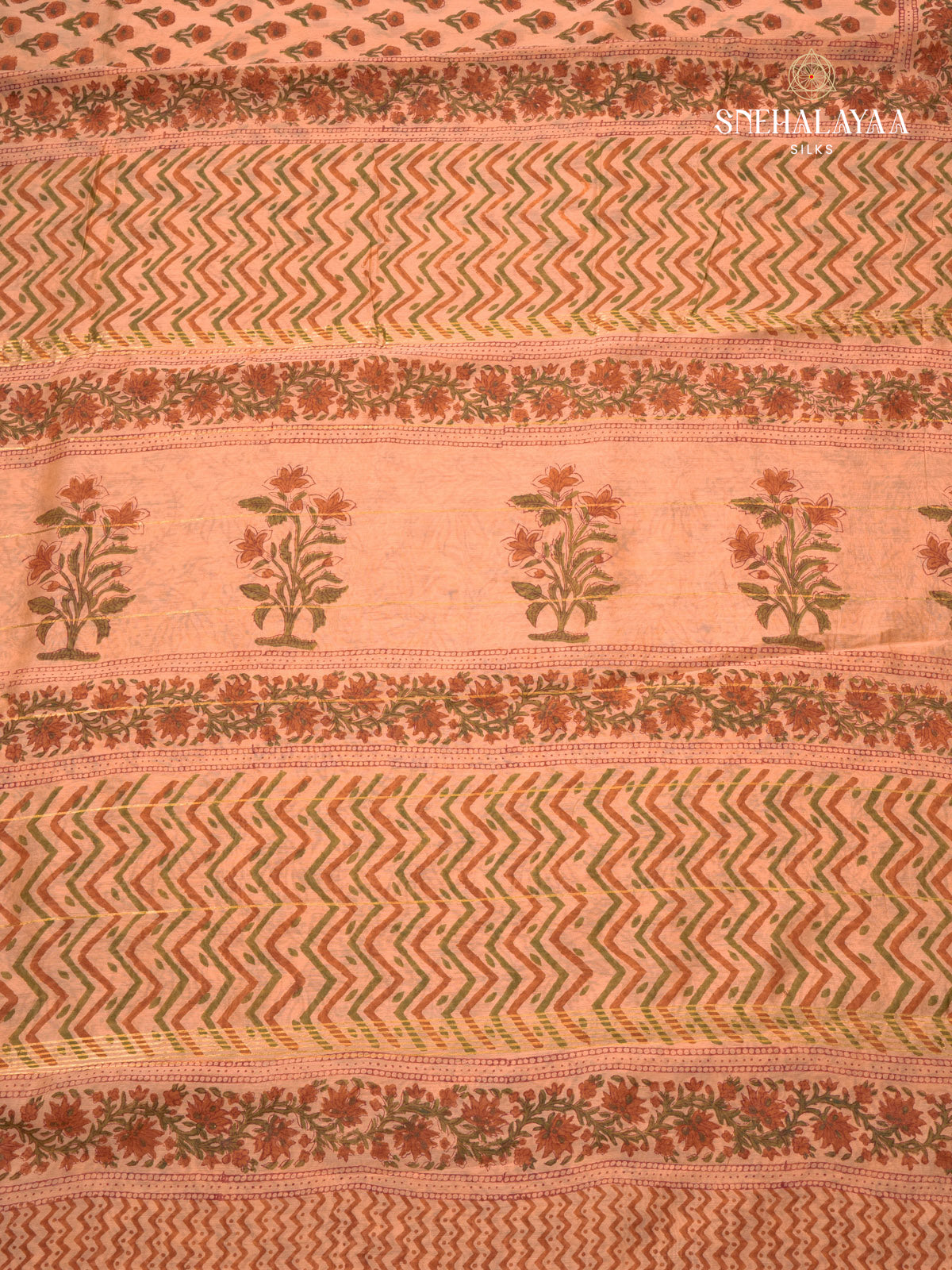 Orange Chanderi Saree