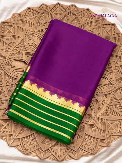 Purple Mysore Silk Saree