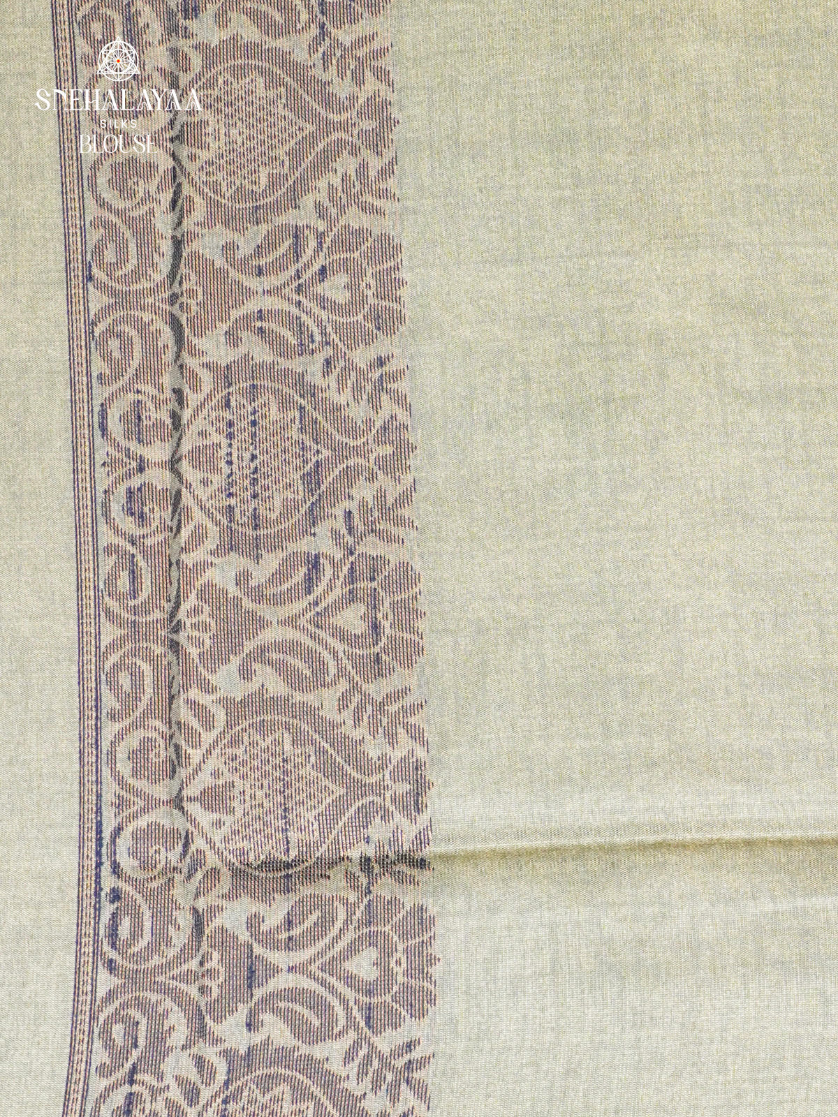 Light Olive Jute Silk Saree
