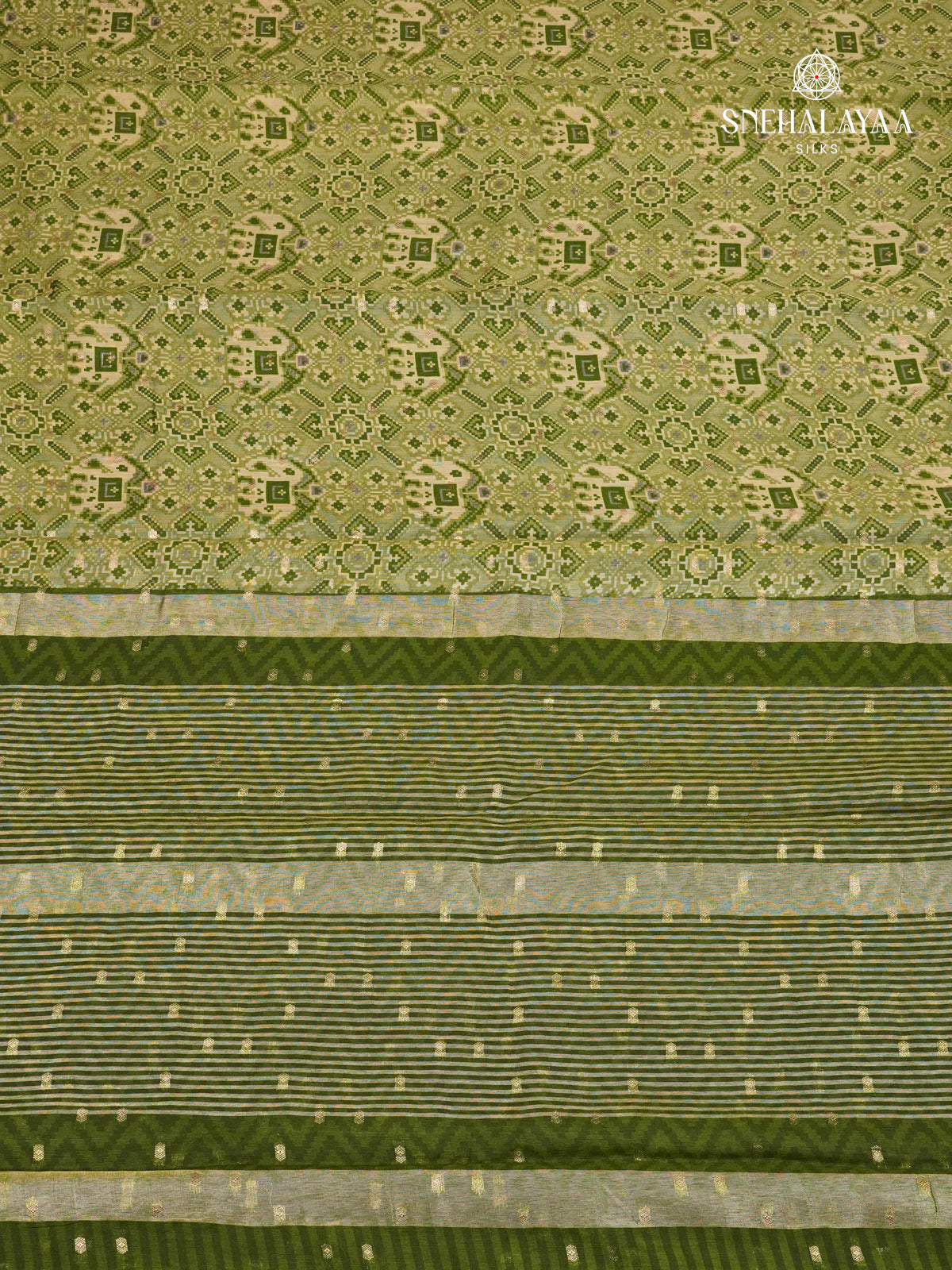 Pistachio Green Chanderi Saree