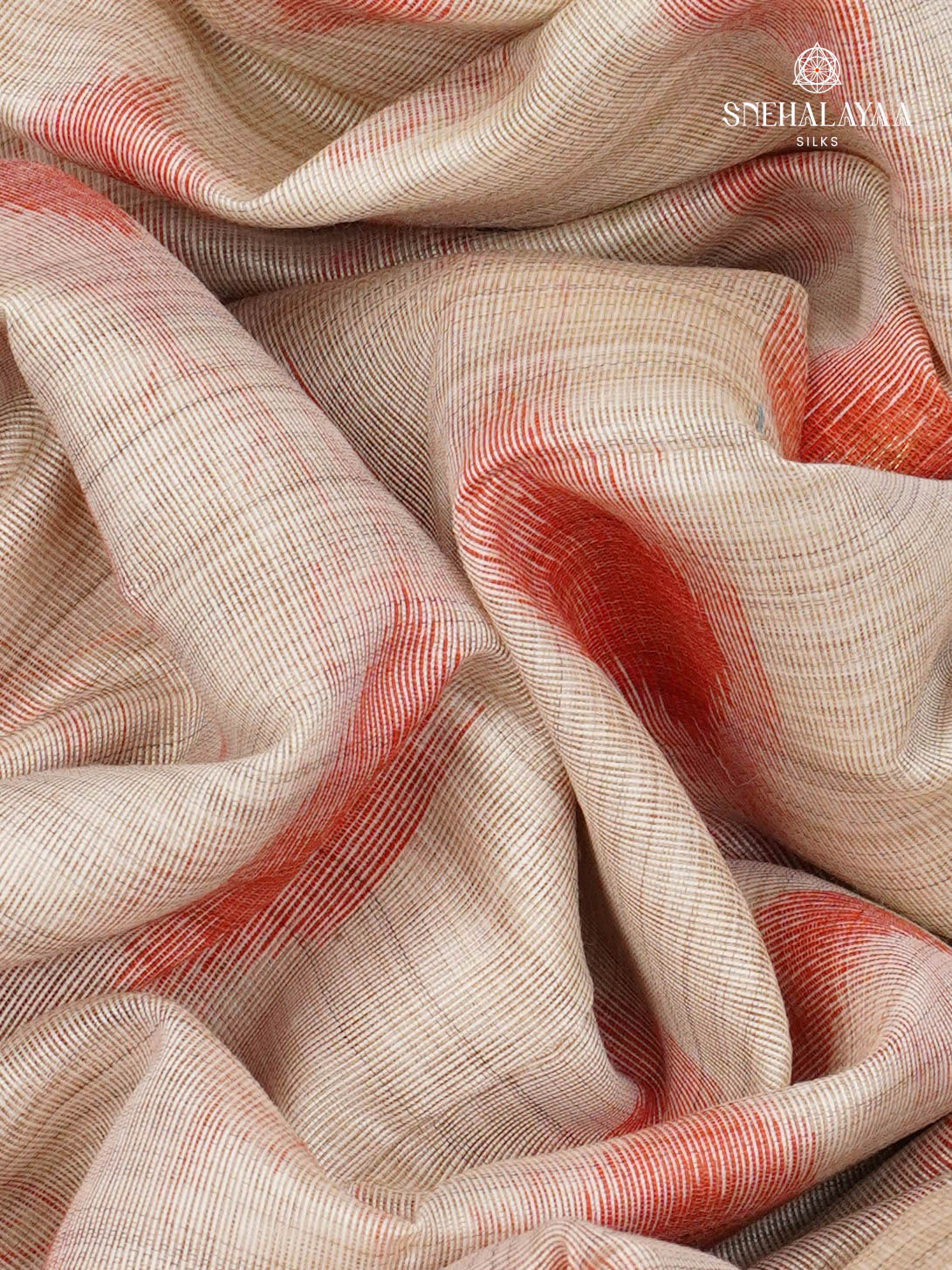 Off White Munga Cotton Saree