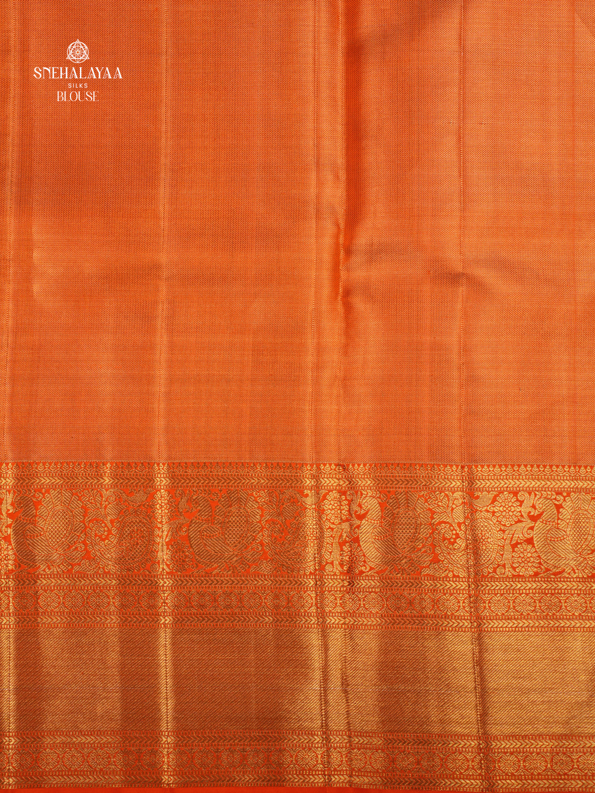 Orange Kanjivaram Silk Saree