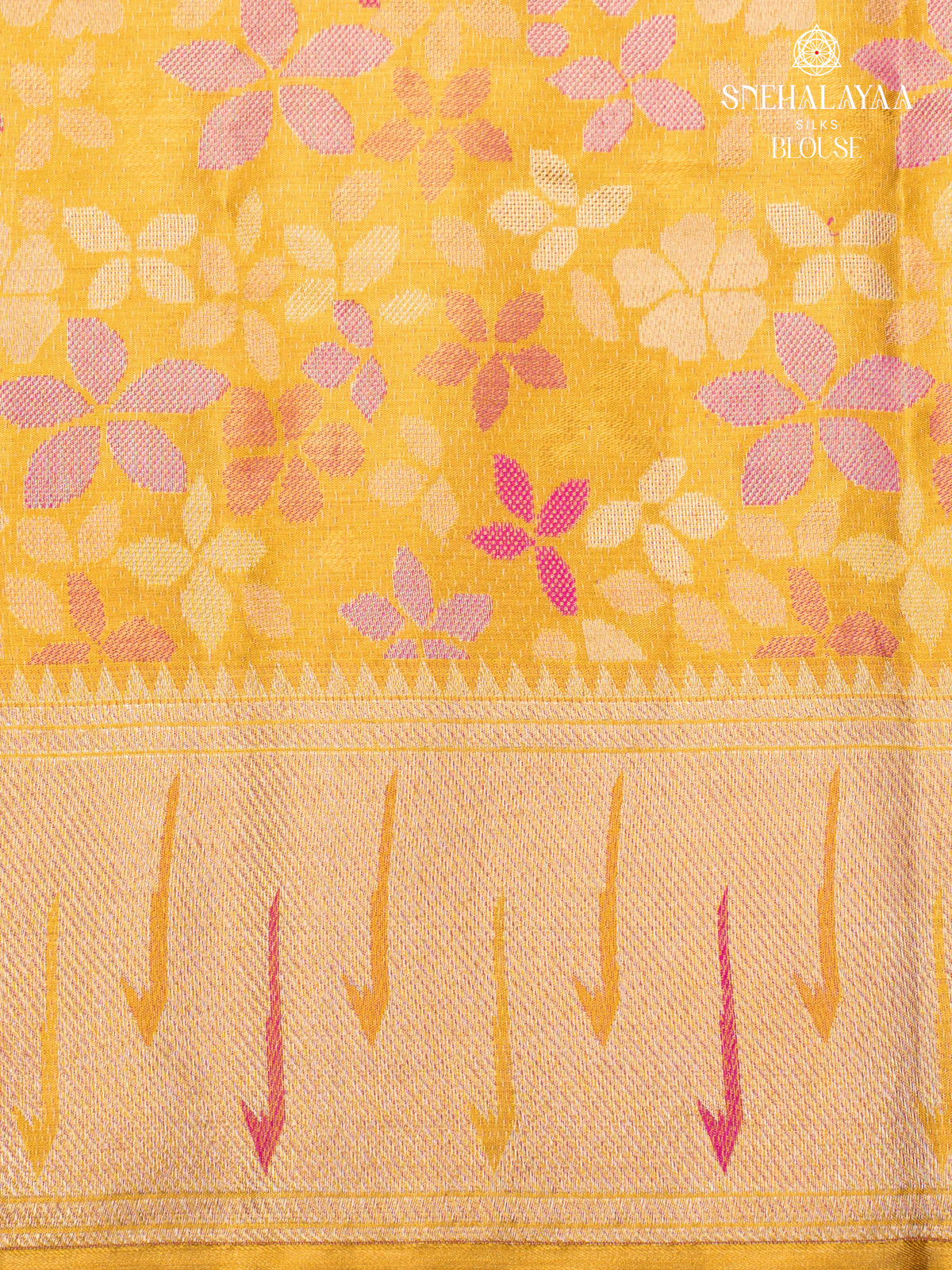 Yellow Tissue Kanjivaram Silk Saree