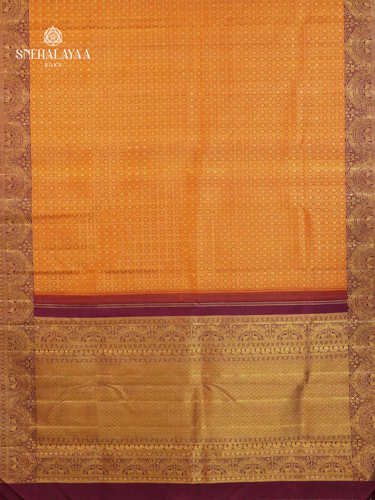 Orange Kanjivaram Silk Saree