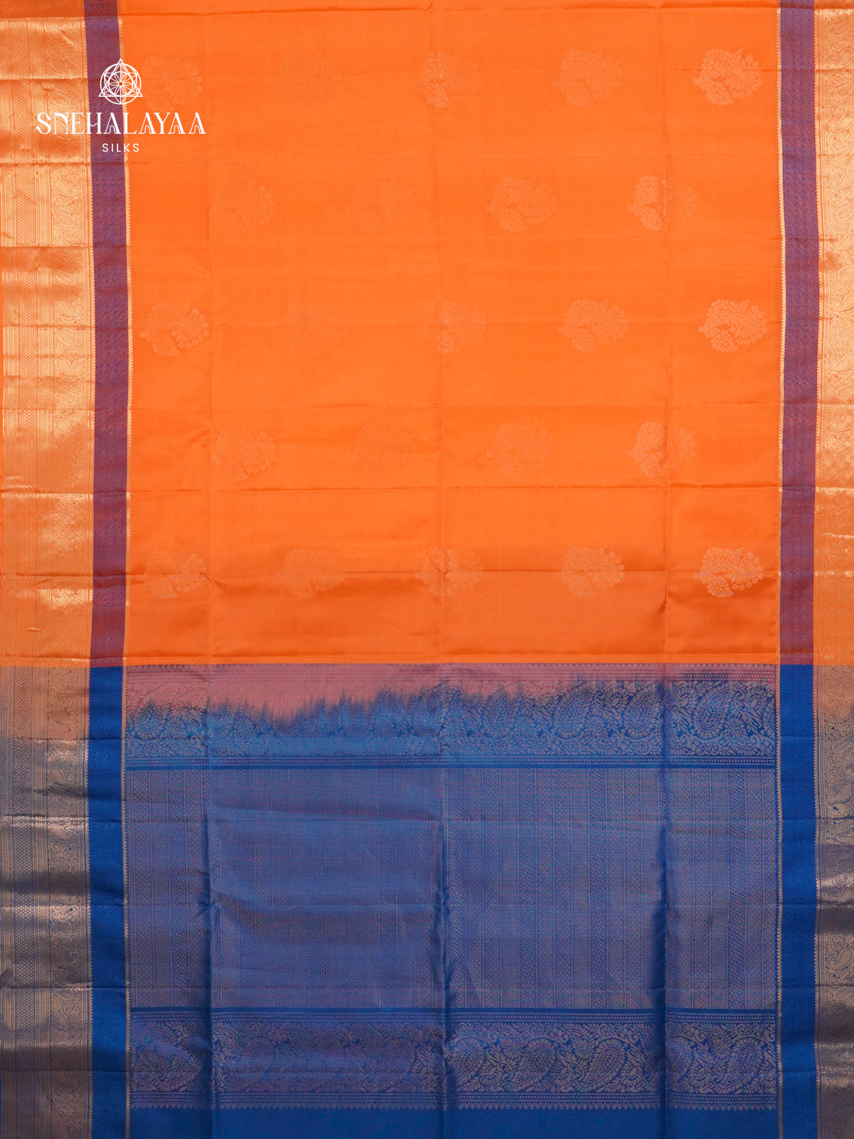 Rust Orange Soft Silk Saree