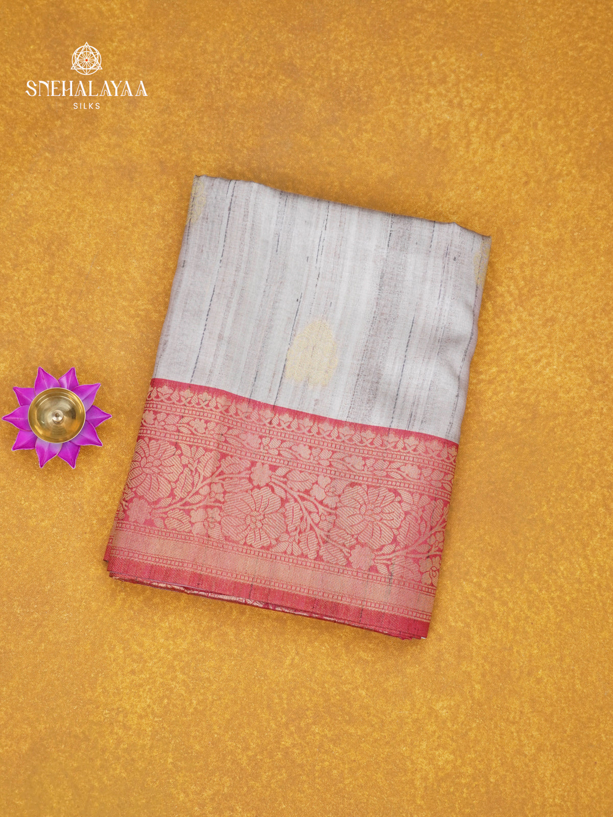 Grey Jute Saree