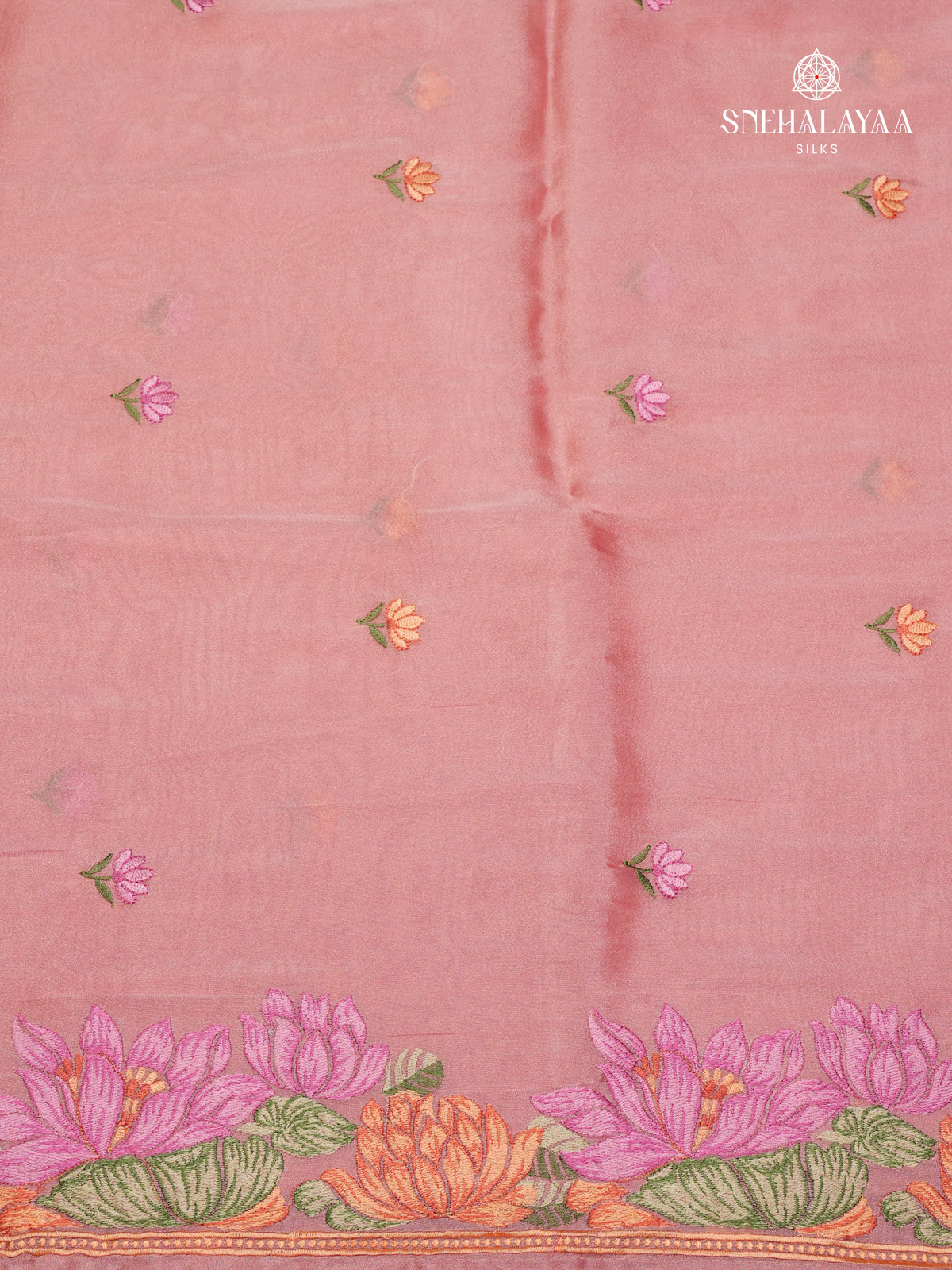 Pink Embroidery Designer Saree