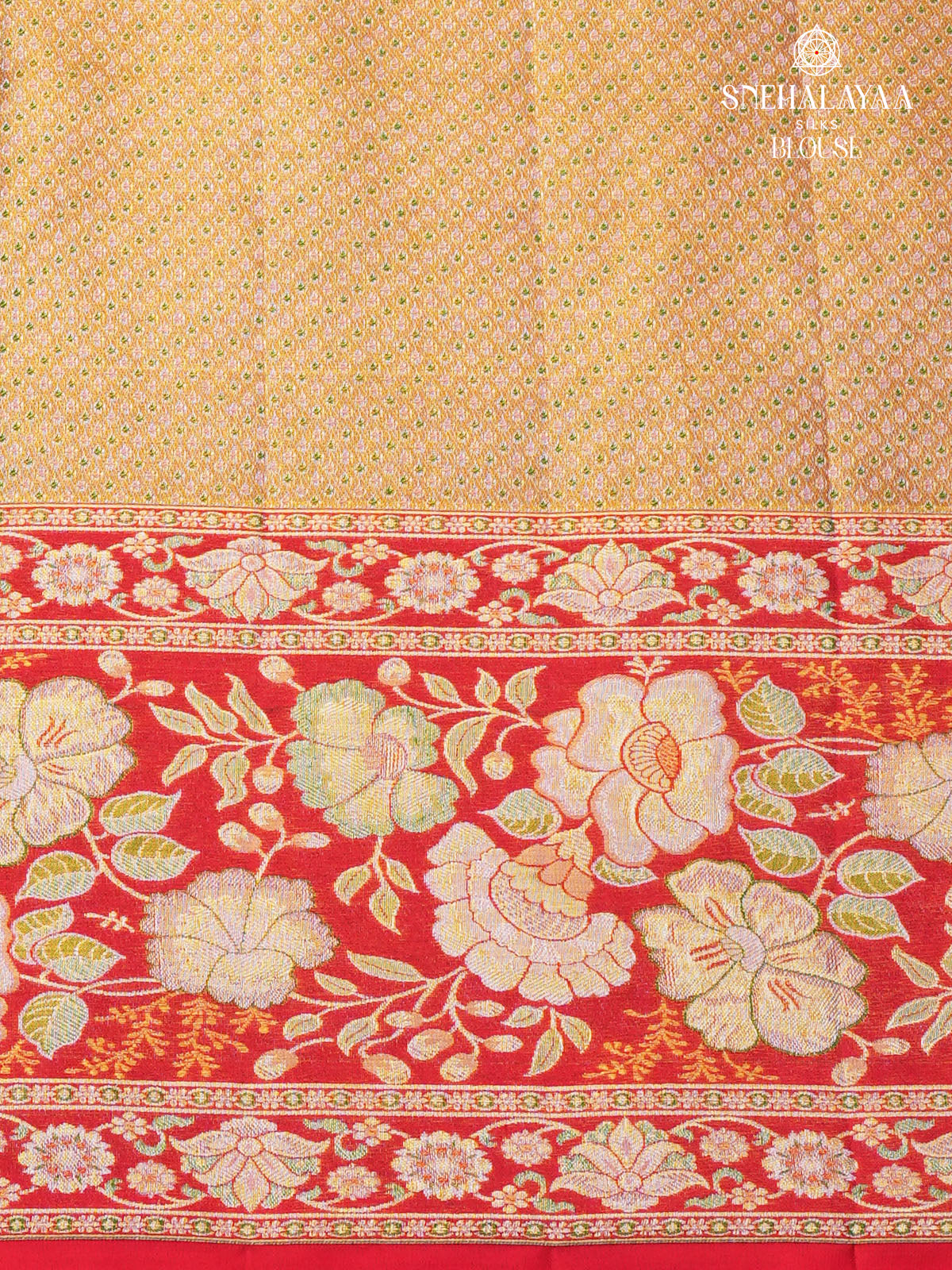 Golden Kanjivaram Tissue Silk Saree