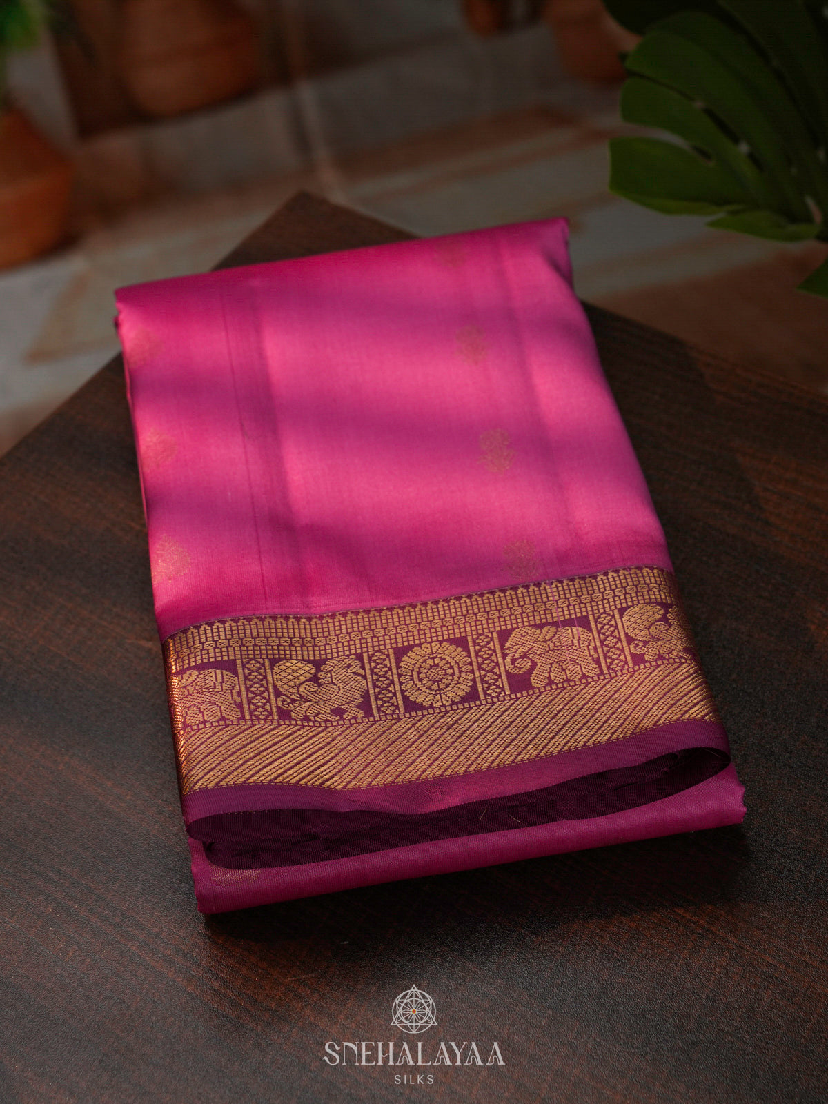 Pink Kanjivaram Silk Saree