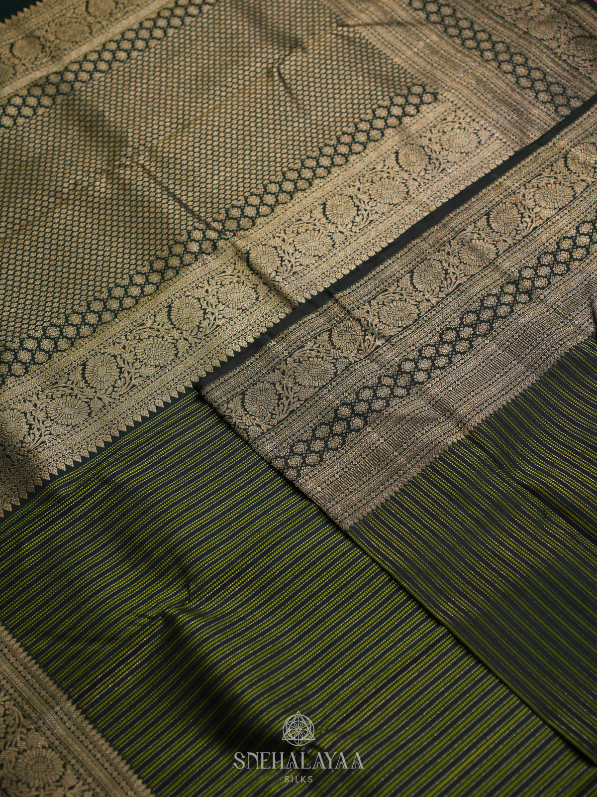 Black Kanjivaram Silk Saree