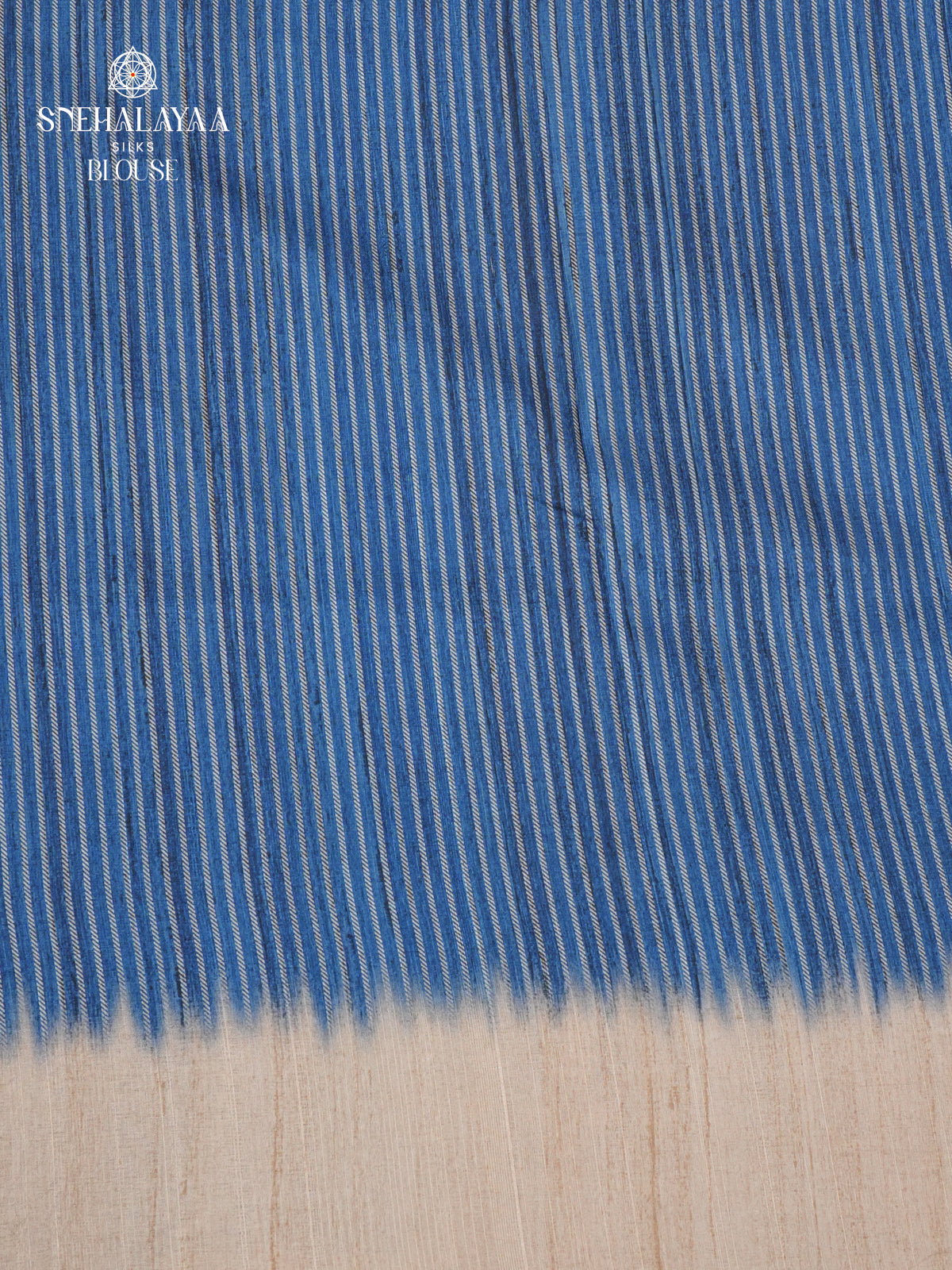 Blue Tussar Embroidery Saree