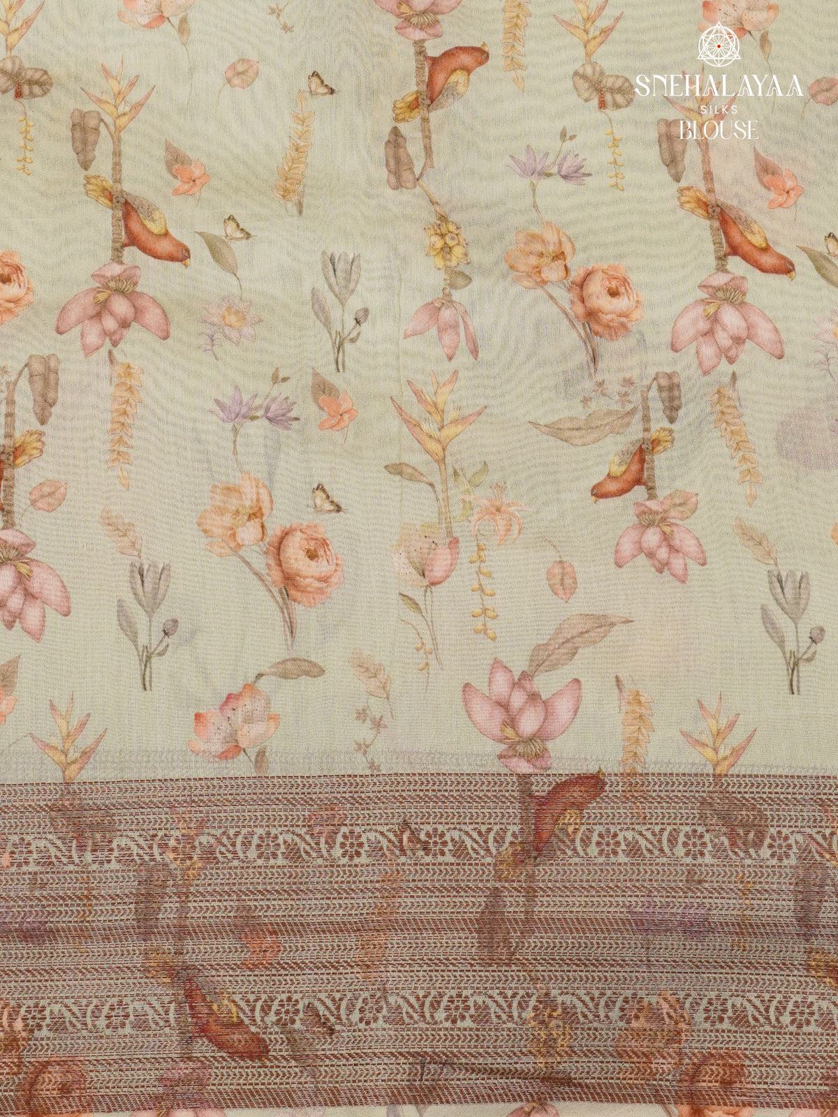 Sage Green Chanderi Saree