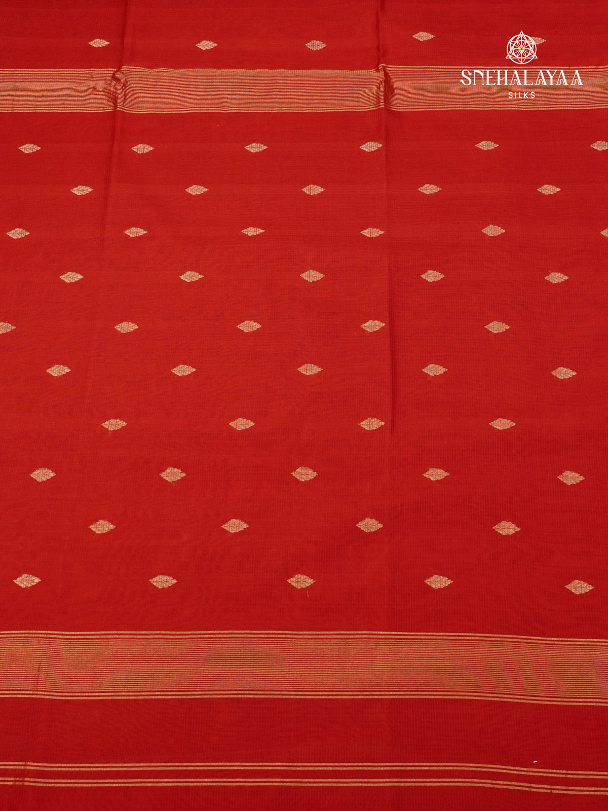 Red Maheshwari Silk Cotton Saree