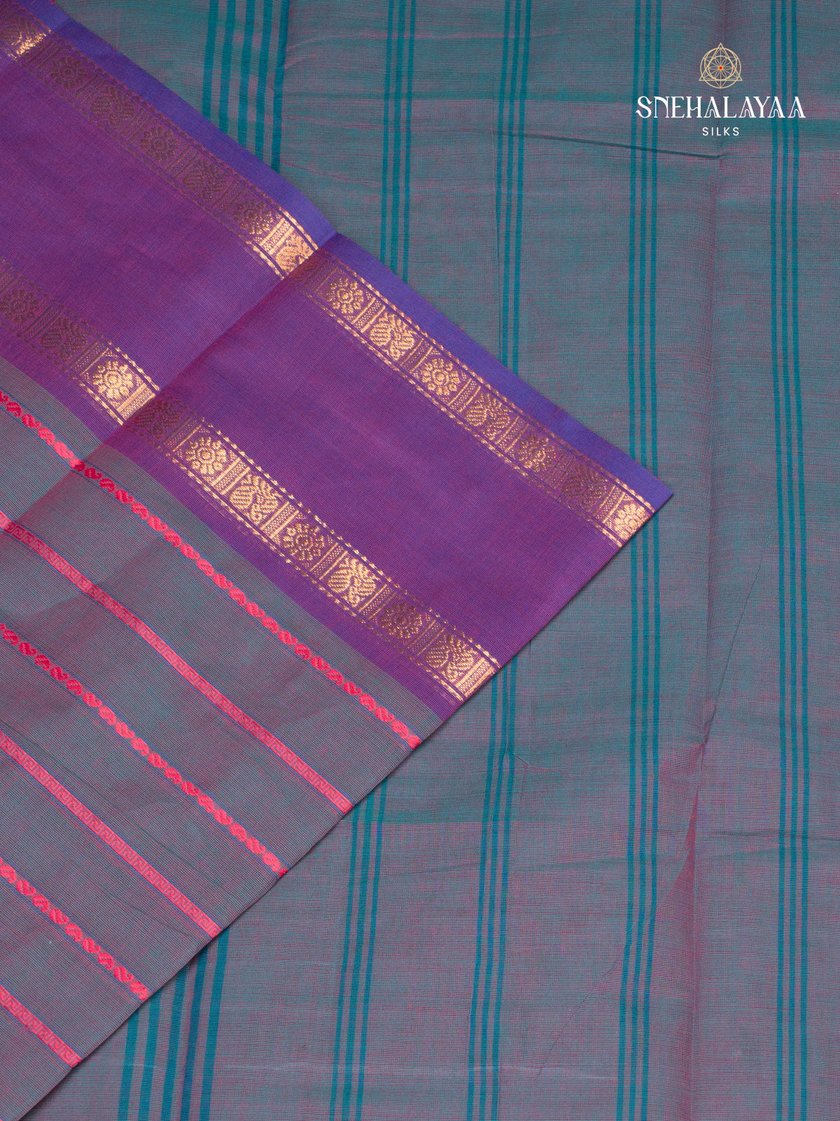 Blue Chettinad Cotton Saree