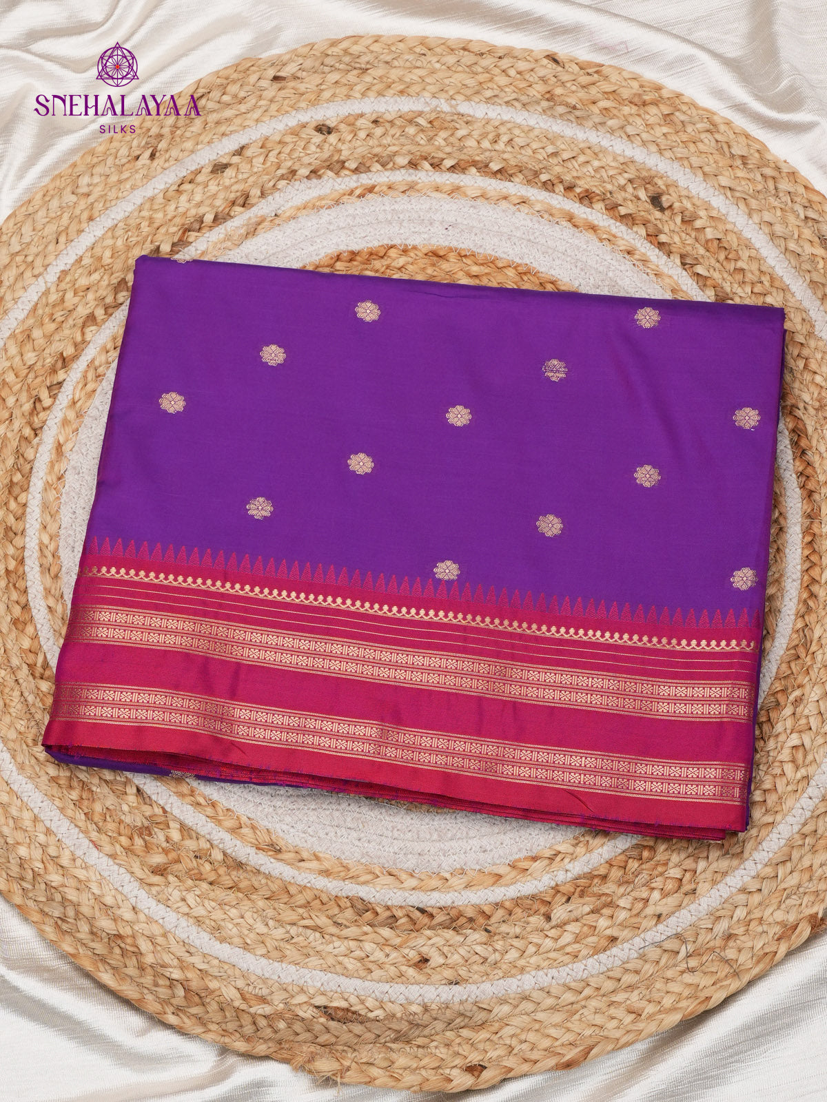 Violet Banaras Paithani Saree