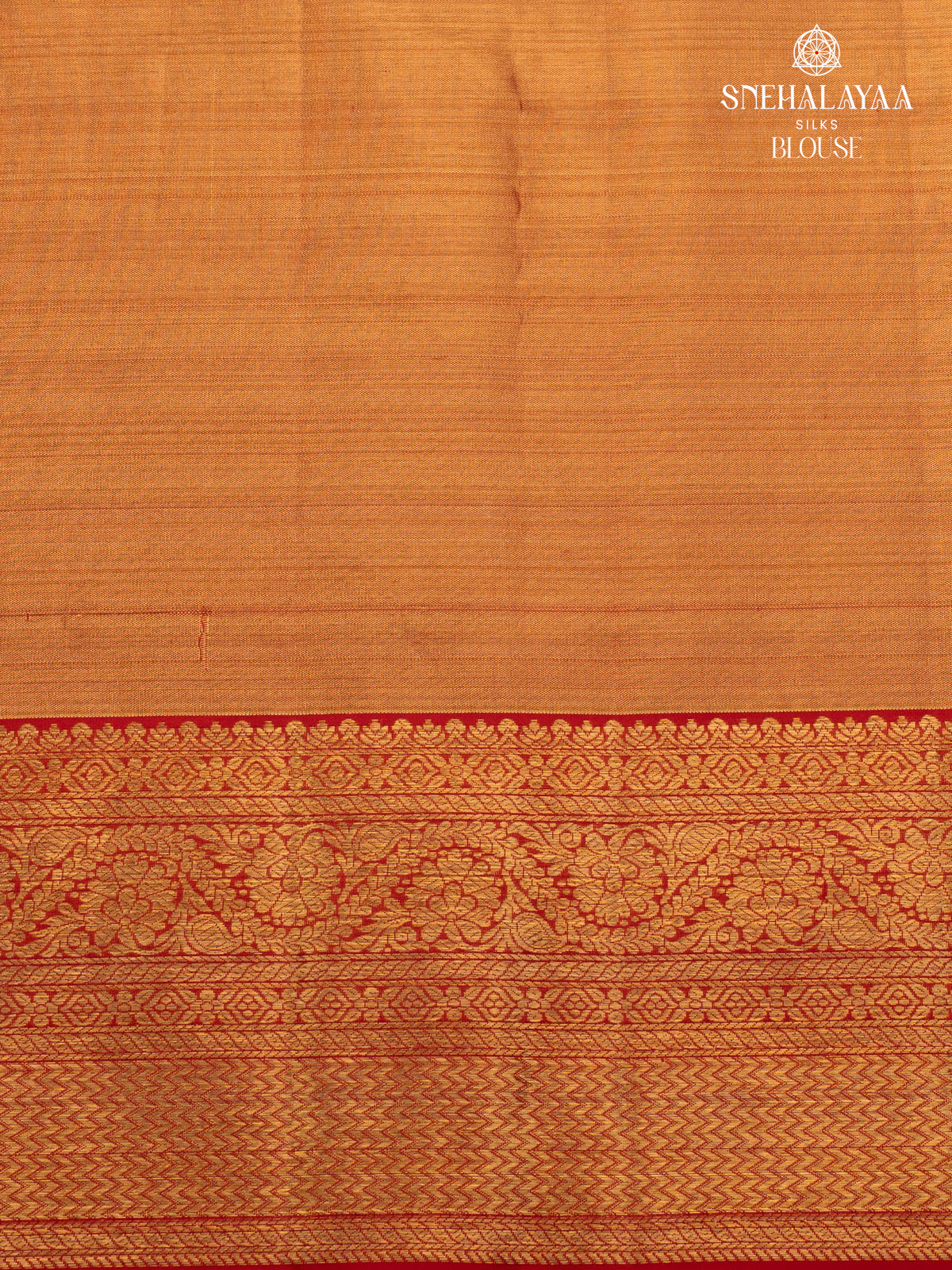 Golden Kanjivaram Silk Saree
