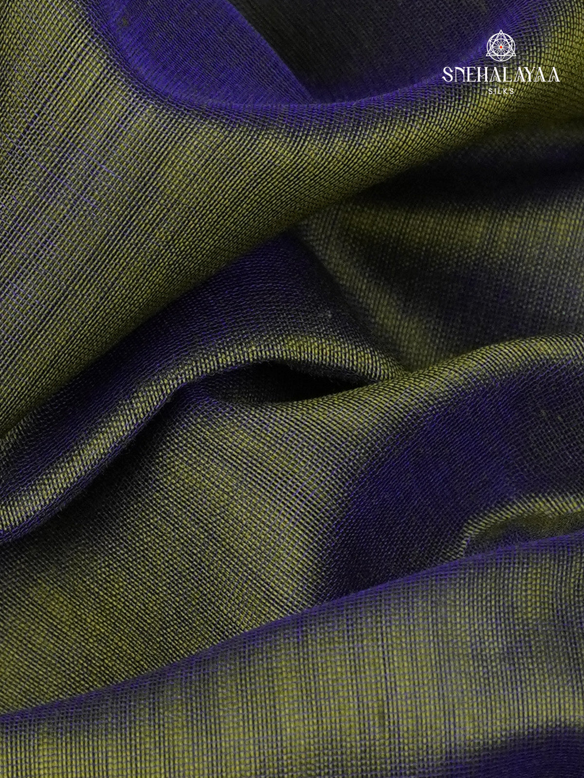 Olive Green Maheshwari Silk Cotton Saree