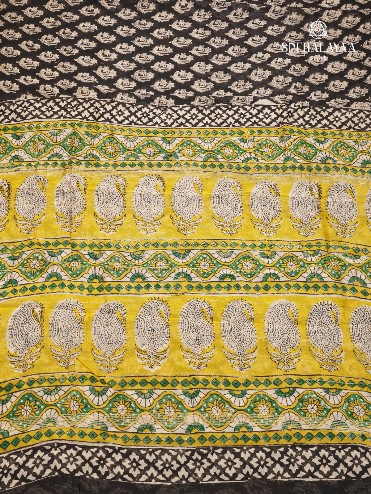 Black Chanderi Saree