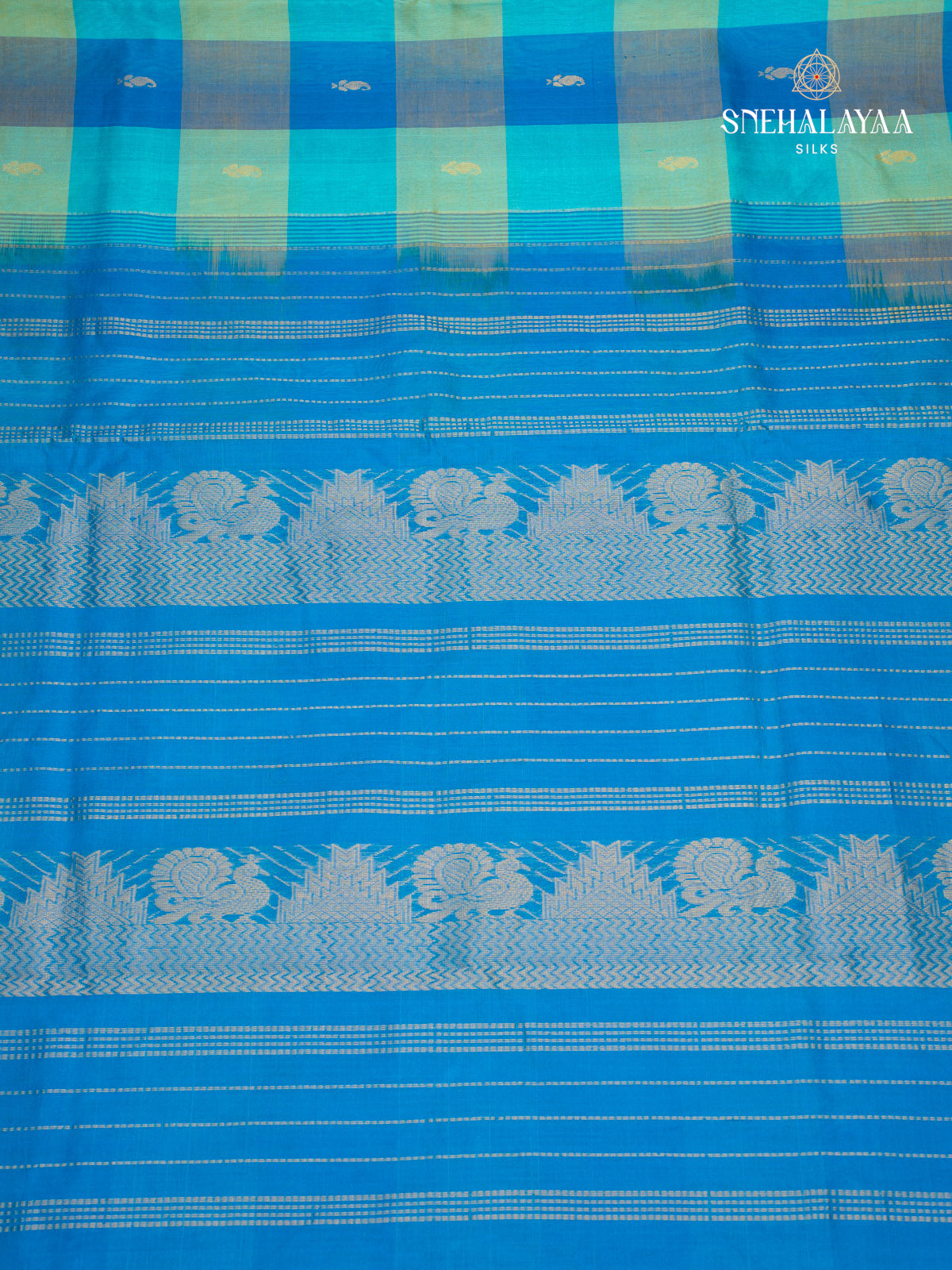 Blue Kanchi Silk Cotton Saree