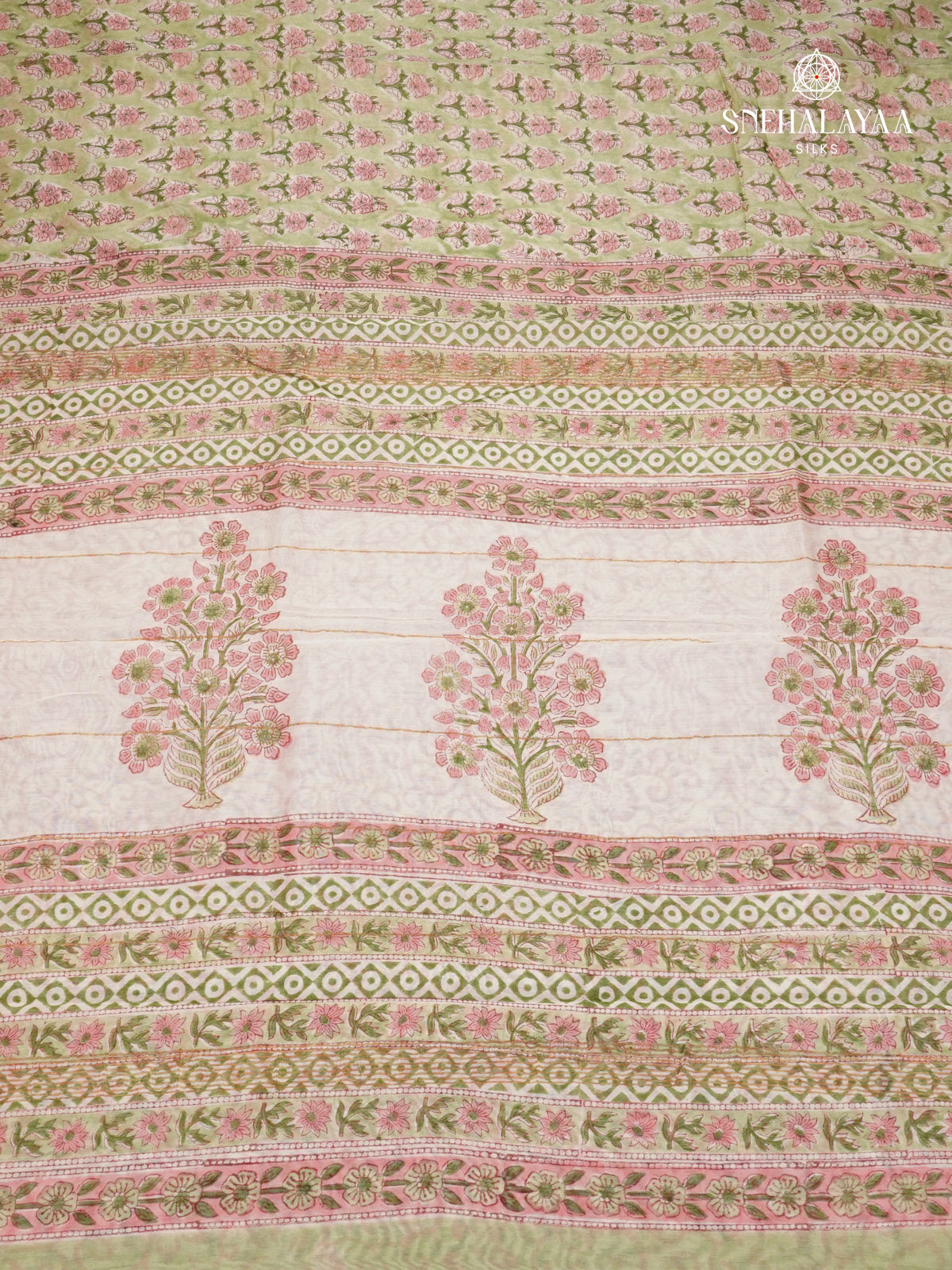 Sage Green Chanderi Saree