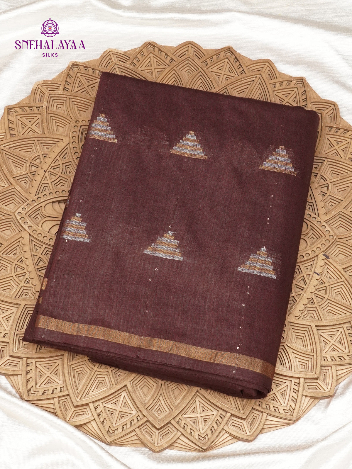 Brown Bamboo Silk Saree