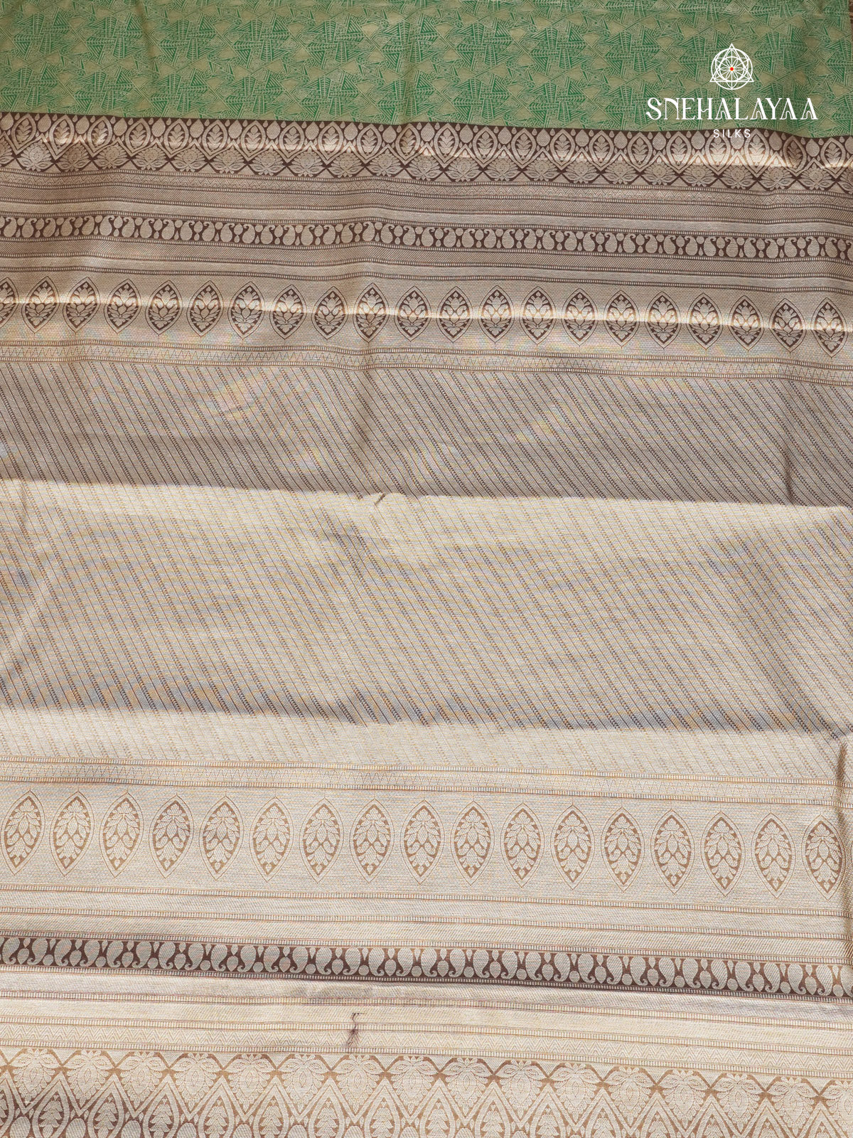 Olive Green Art Silk Saree