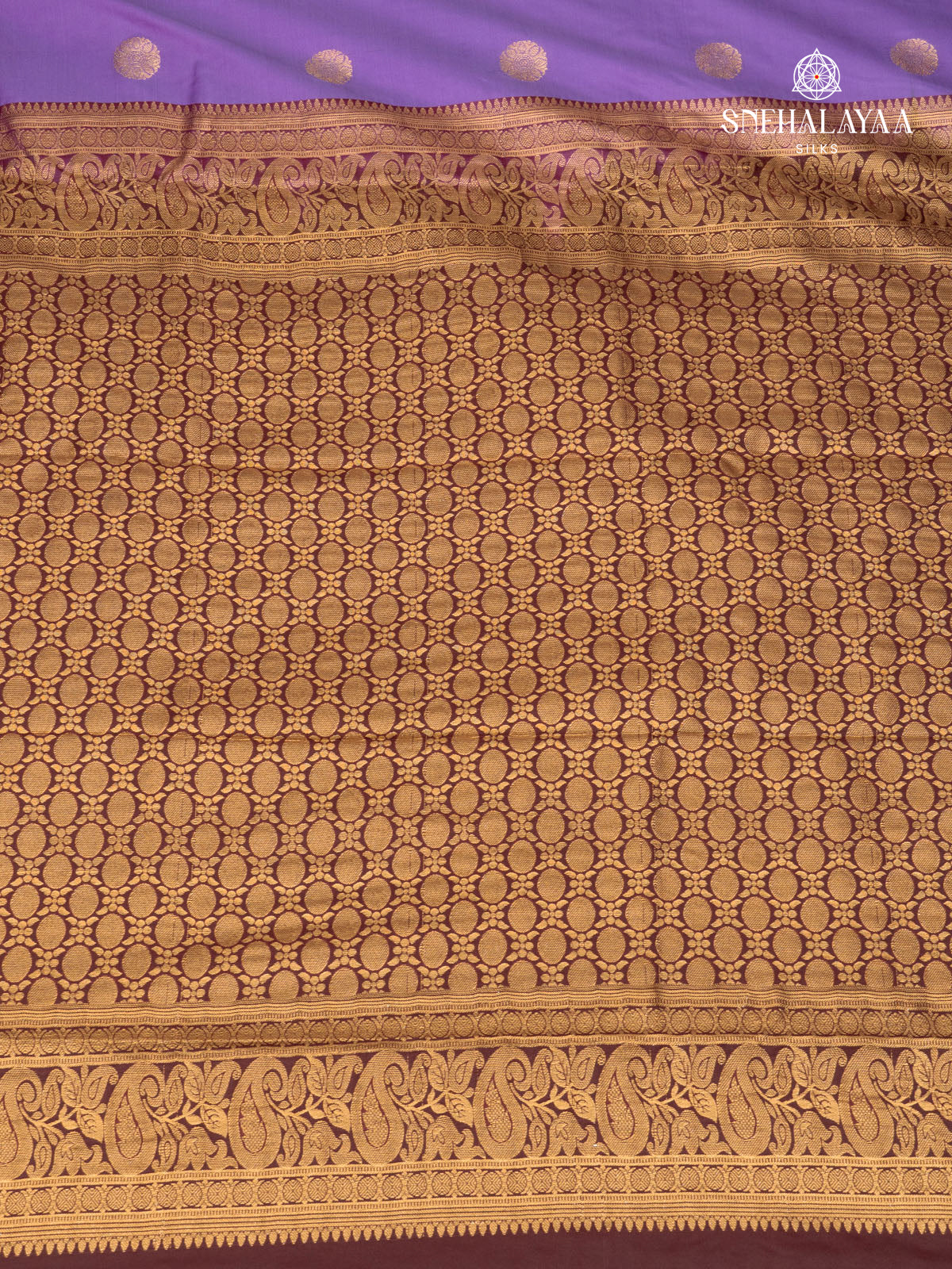 Lavender Gadwal Silk Saree