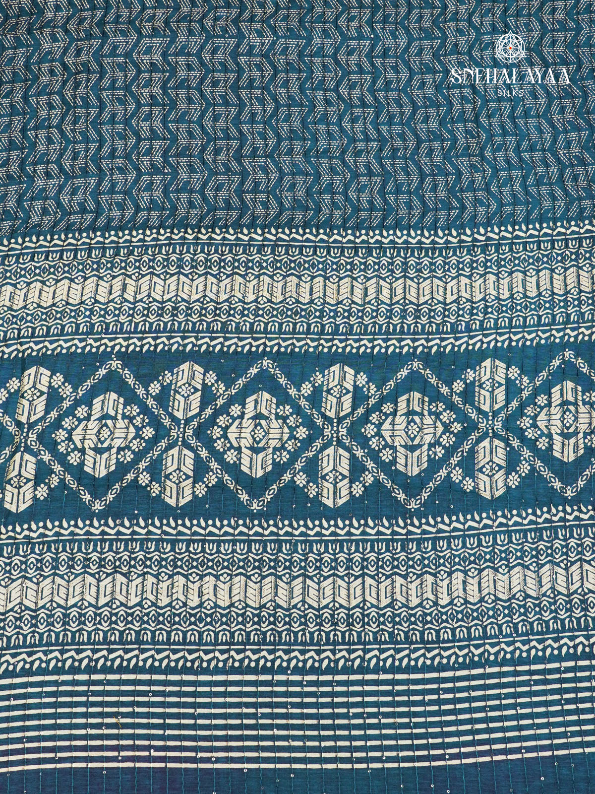 Teal Blue Dola Silk Saree