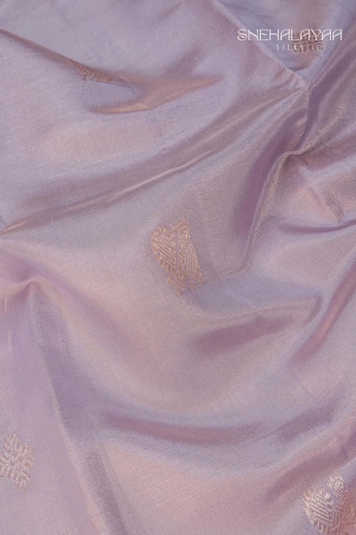 Pale Lavender Kancheevaram Silk Sare