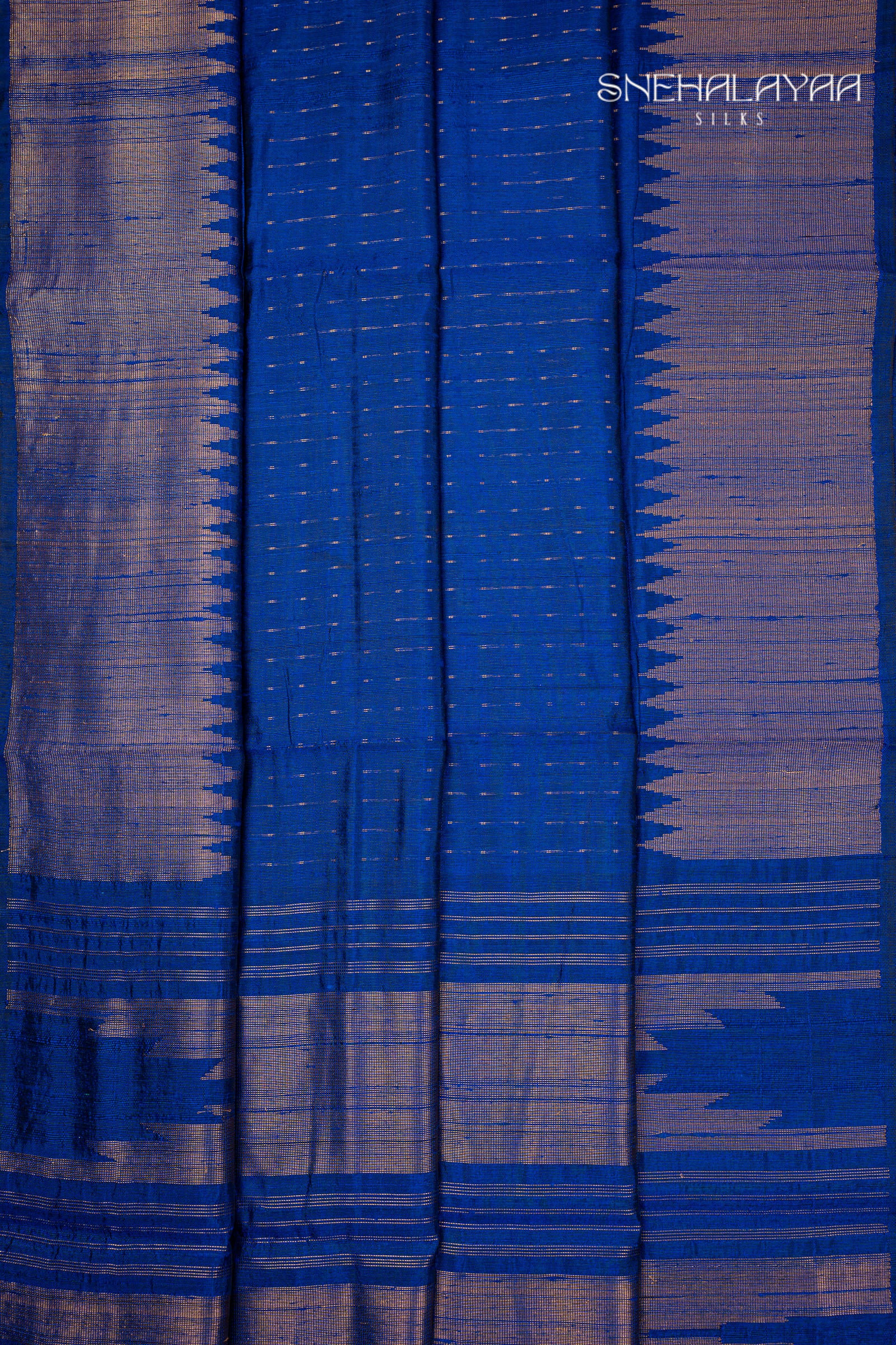 Admiral Blue Dupion Silk Saree