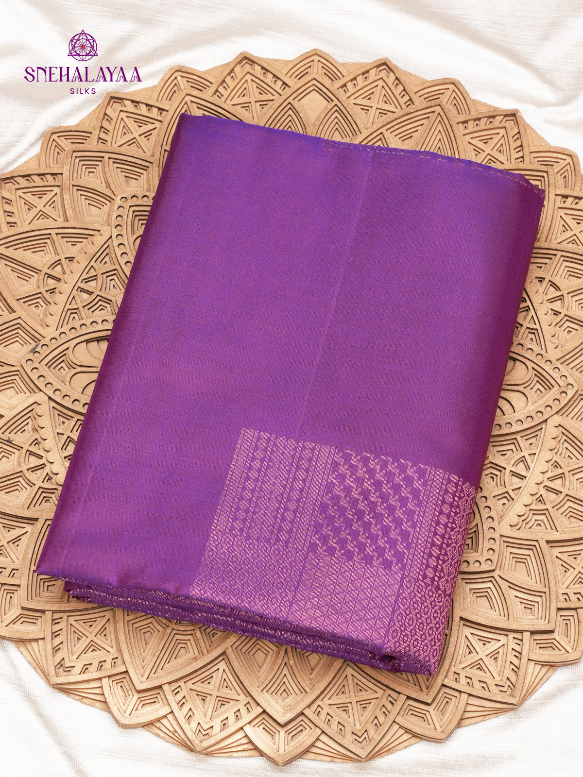 Violet Kanjivaram Soft Silk Saree