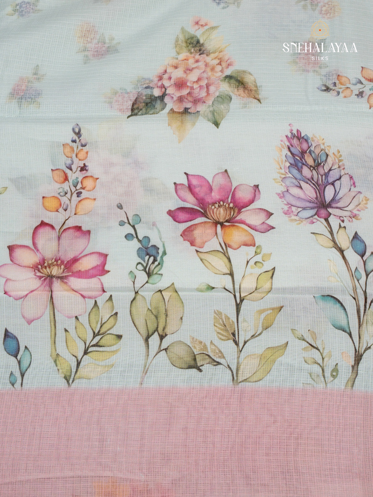 Light Grey Kota Saree