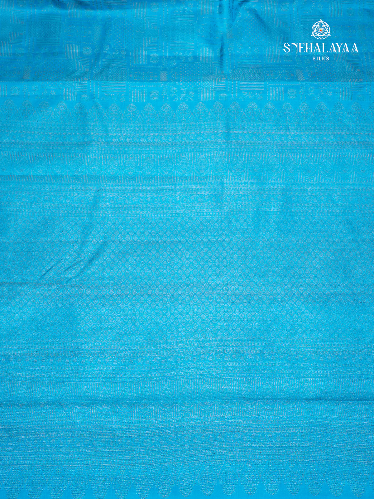 Cyan Blue Kanjivaram Silk Saree
