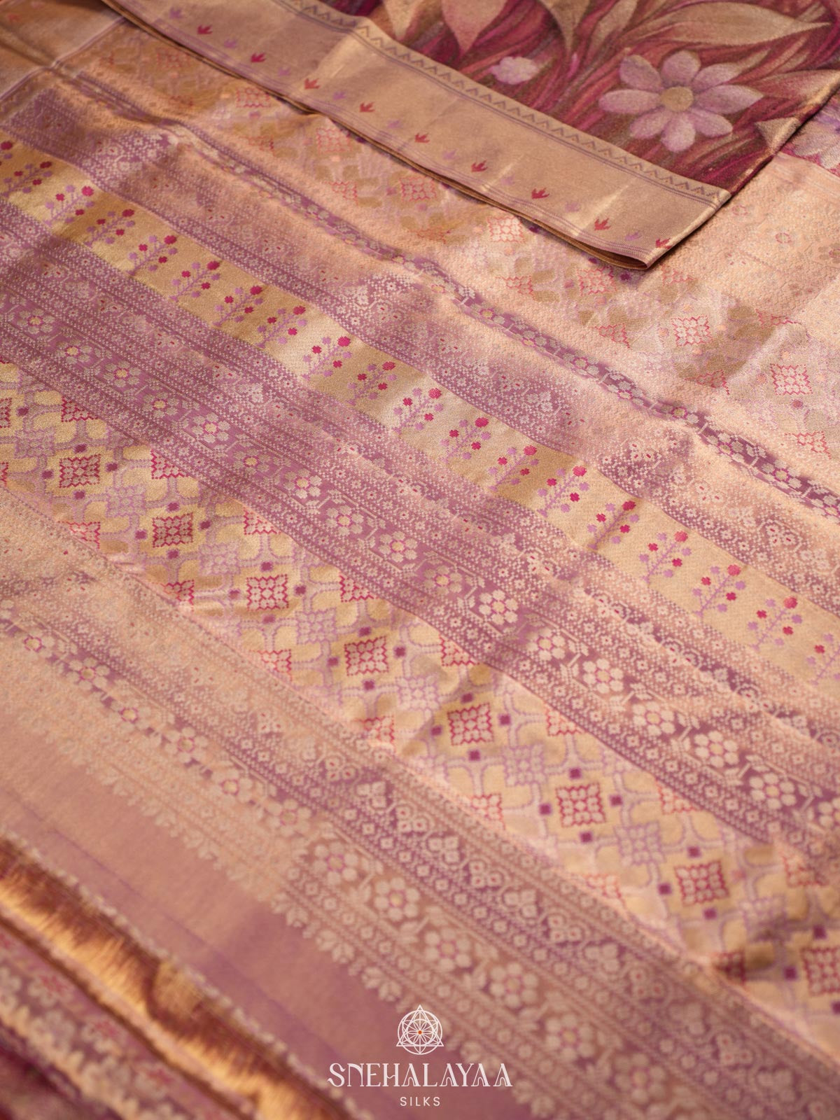 Plum Kanjivaram Silk Saree